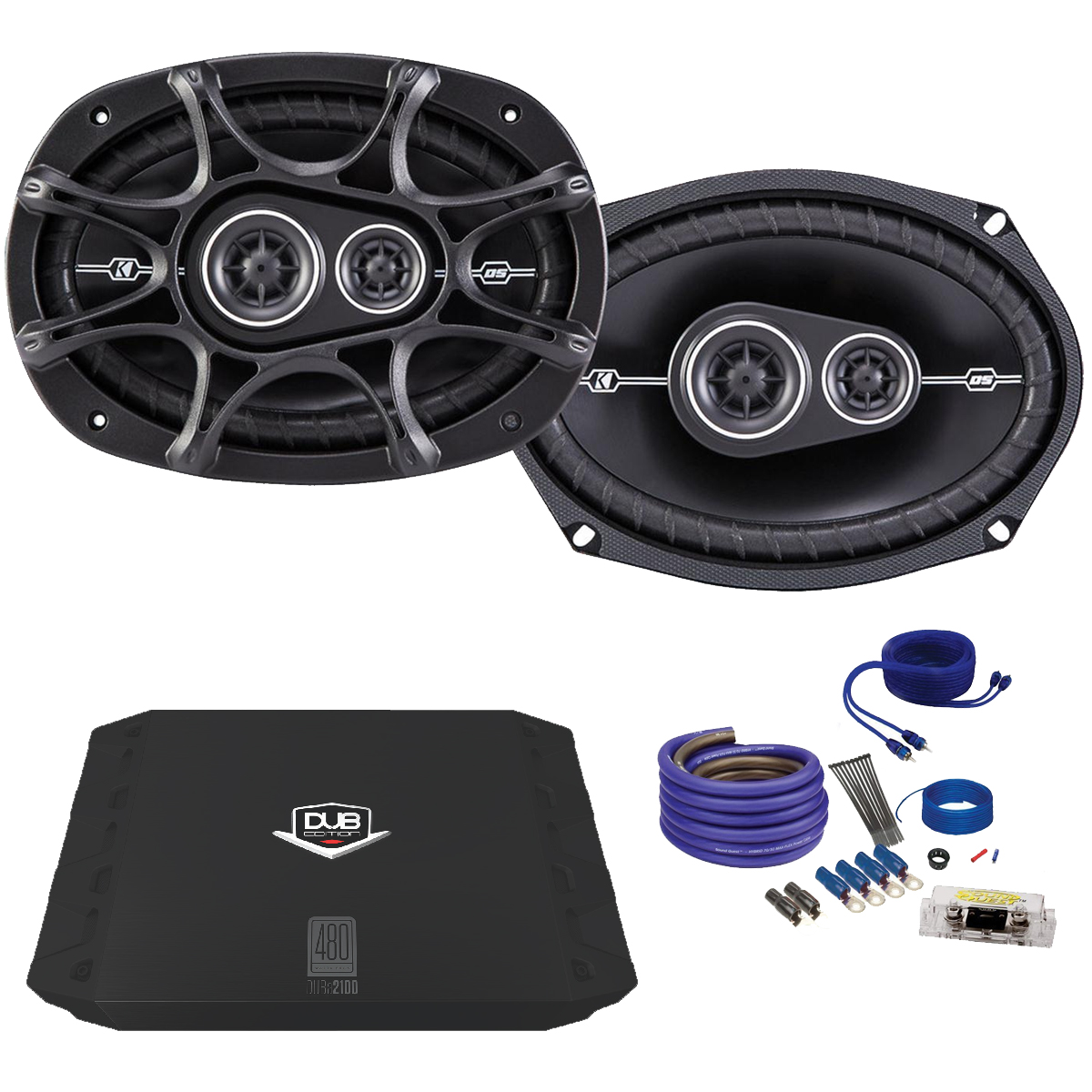 Kicker DSC 6x9" Speaker Package DSC 6x9s, DUB 200W 2Channel amp
