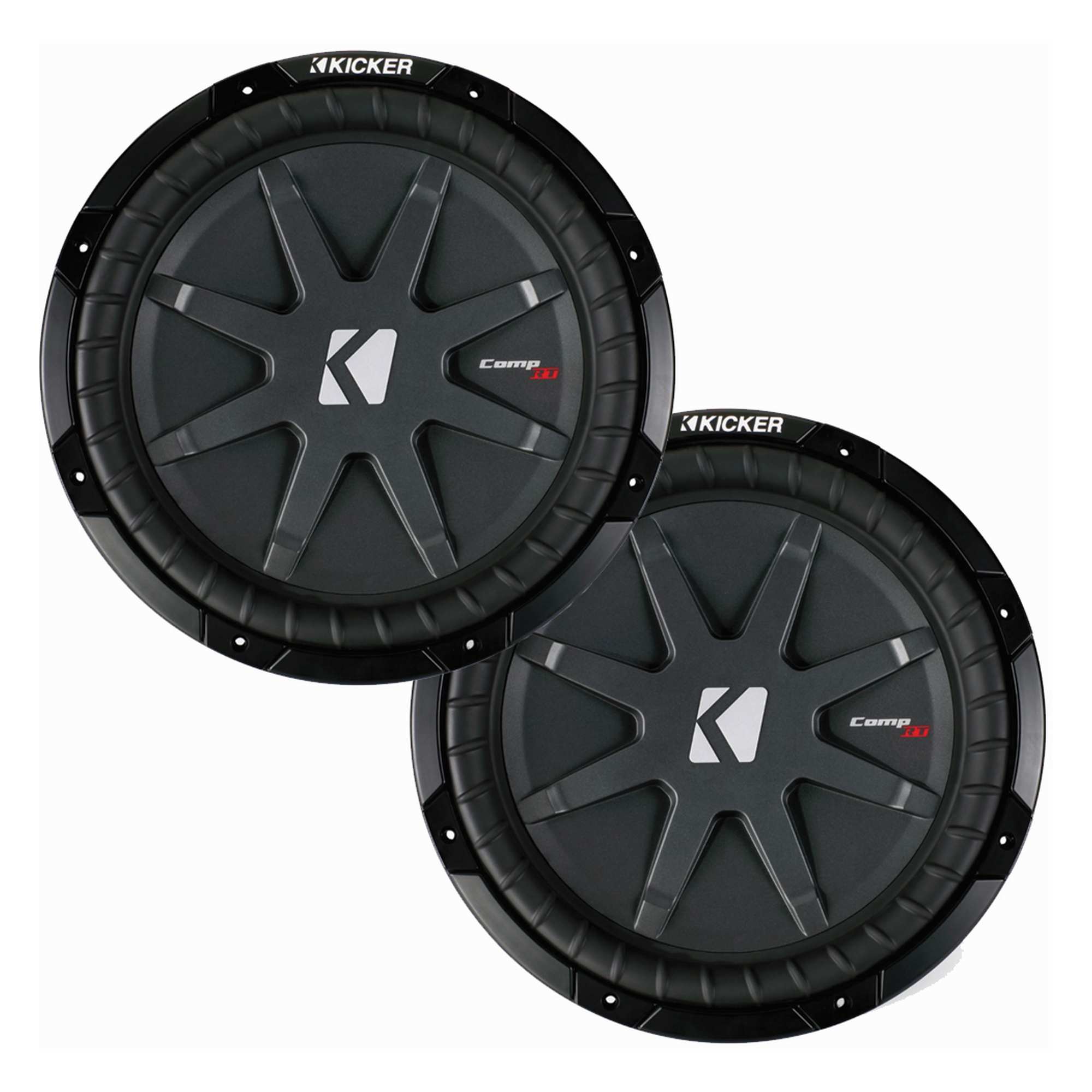 Kicker CompRT package Two 10" CompRT Subwoofers Dual 2 Ohm 40CWRT102