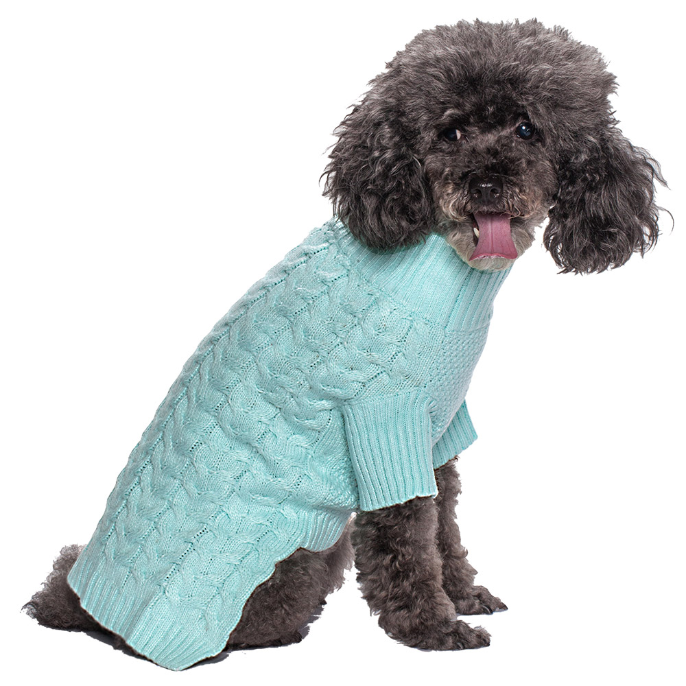 Blueberry Pet Clothes Gifts for Dog Classic Cable Knit Dog Sweater 2