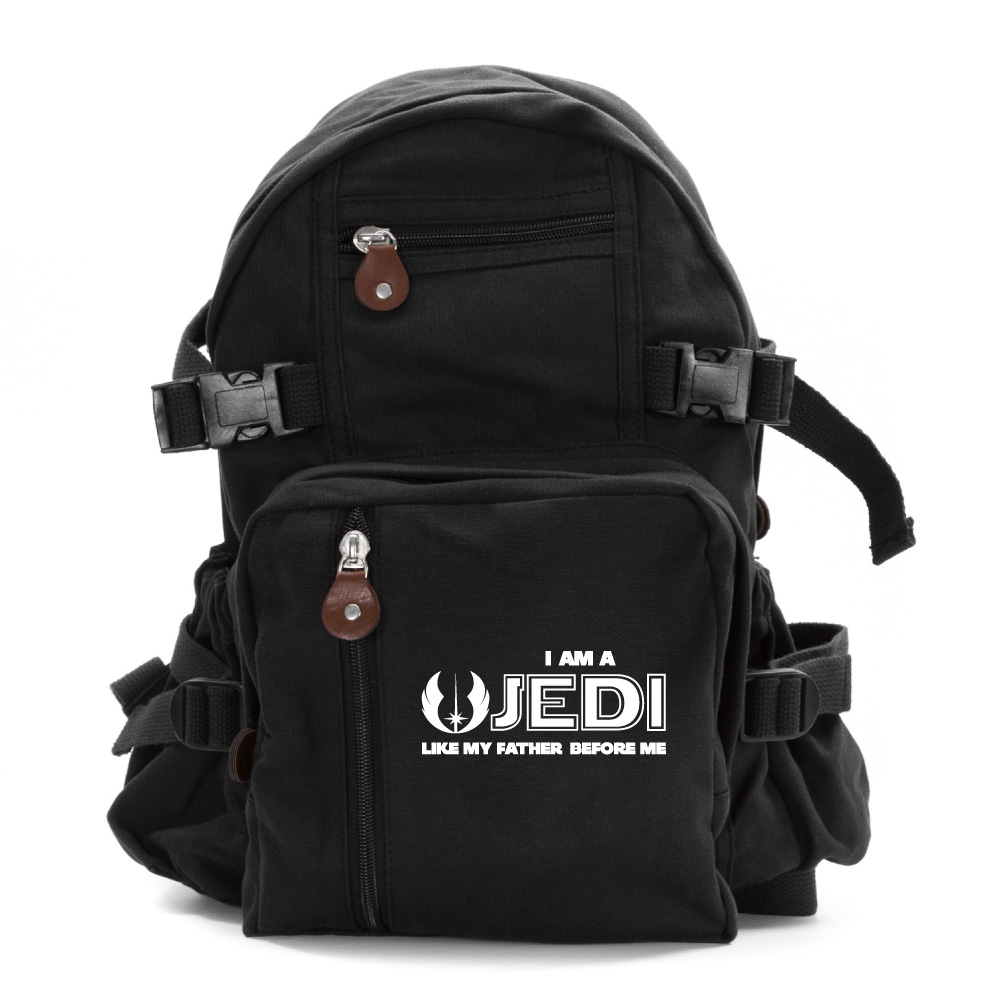 Star Wars Quote Luke Skywalker I Am a Jedi, Canvas Backpack Bag eBay