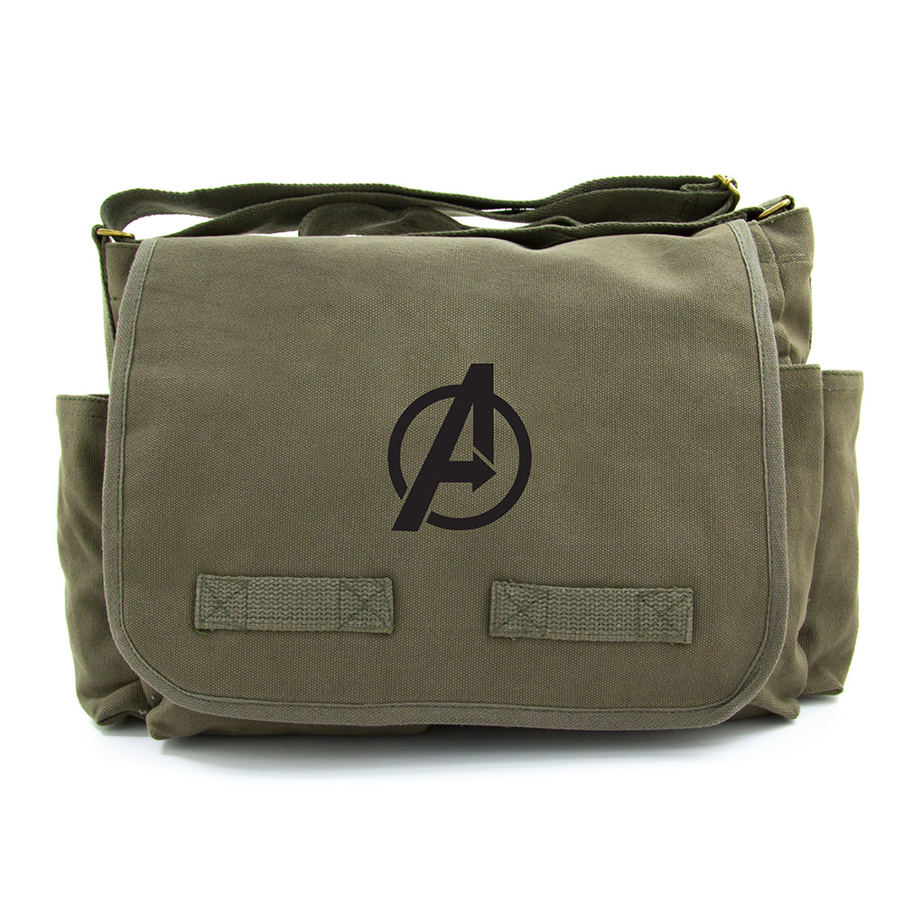 Marvel Superheroes The Avengers Logo Military Laptop Messenger School
