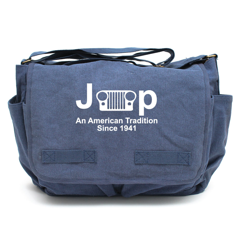 Jeep An American Tradition Since 1941 Heavyweight Canvas Messenger