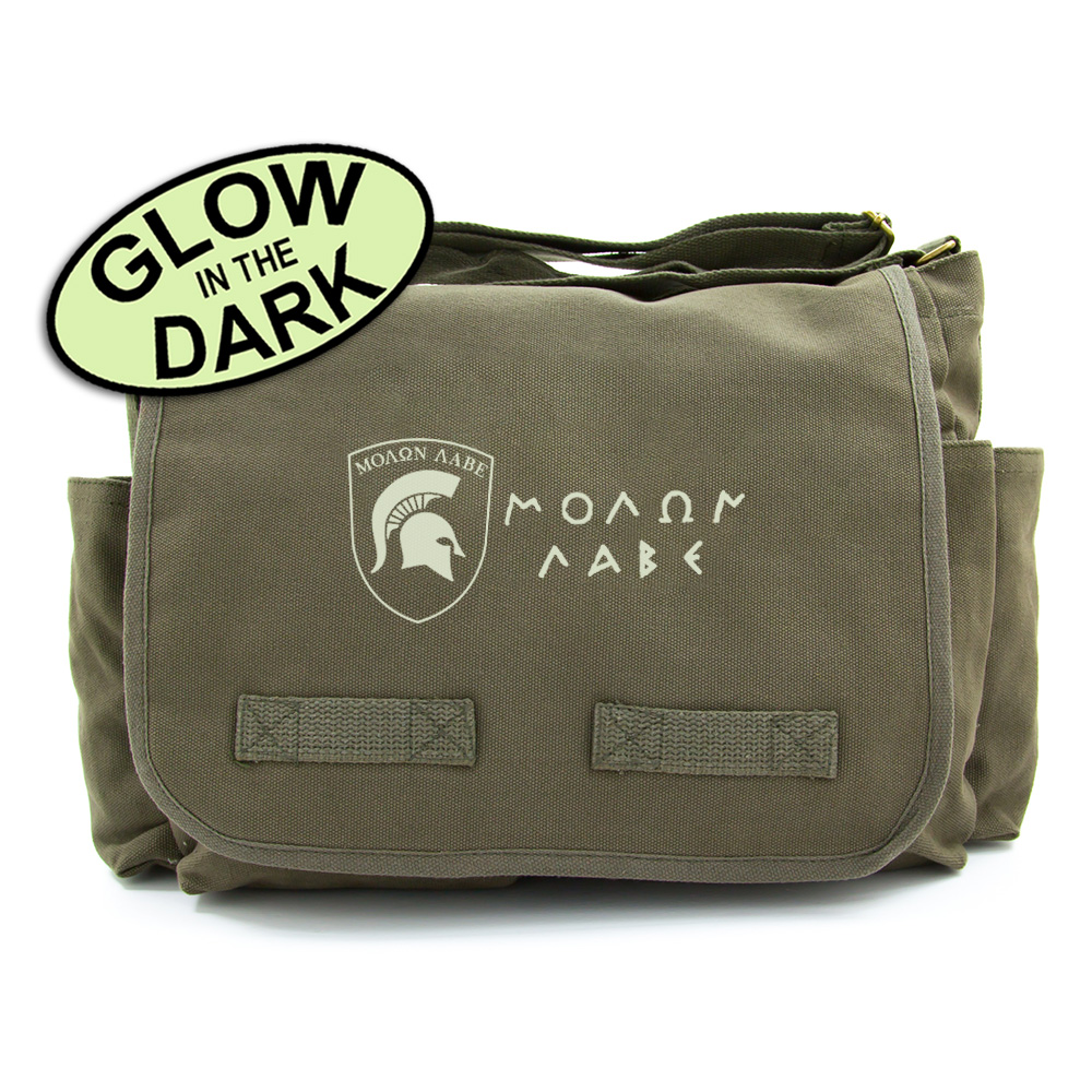 vintage classic army heavyweight canvas messenger shoulder bag