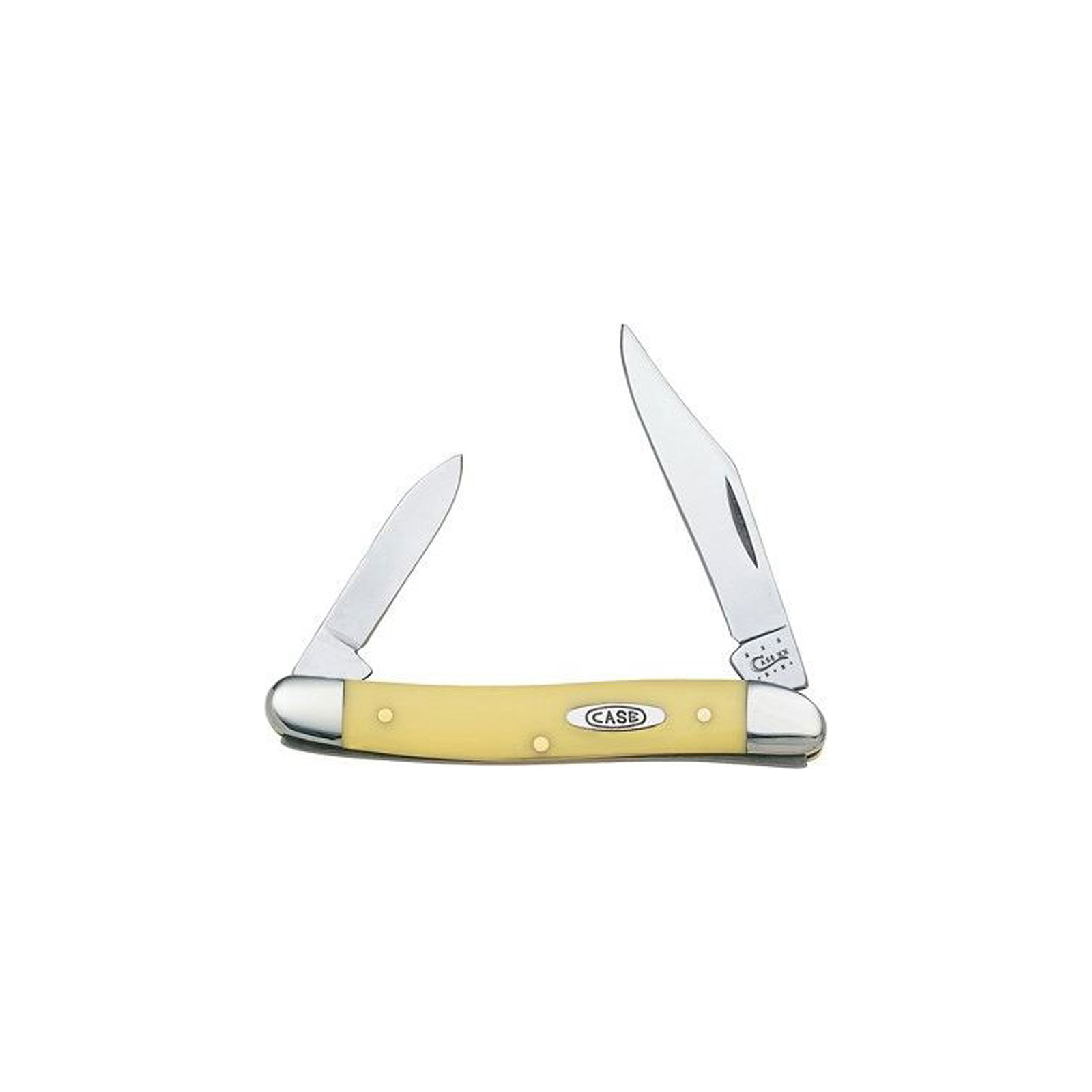 Case Knives 00109 Folding Knife PenClip Chrome Vanadium Blades Yellow