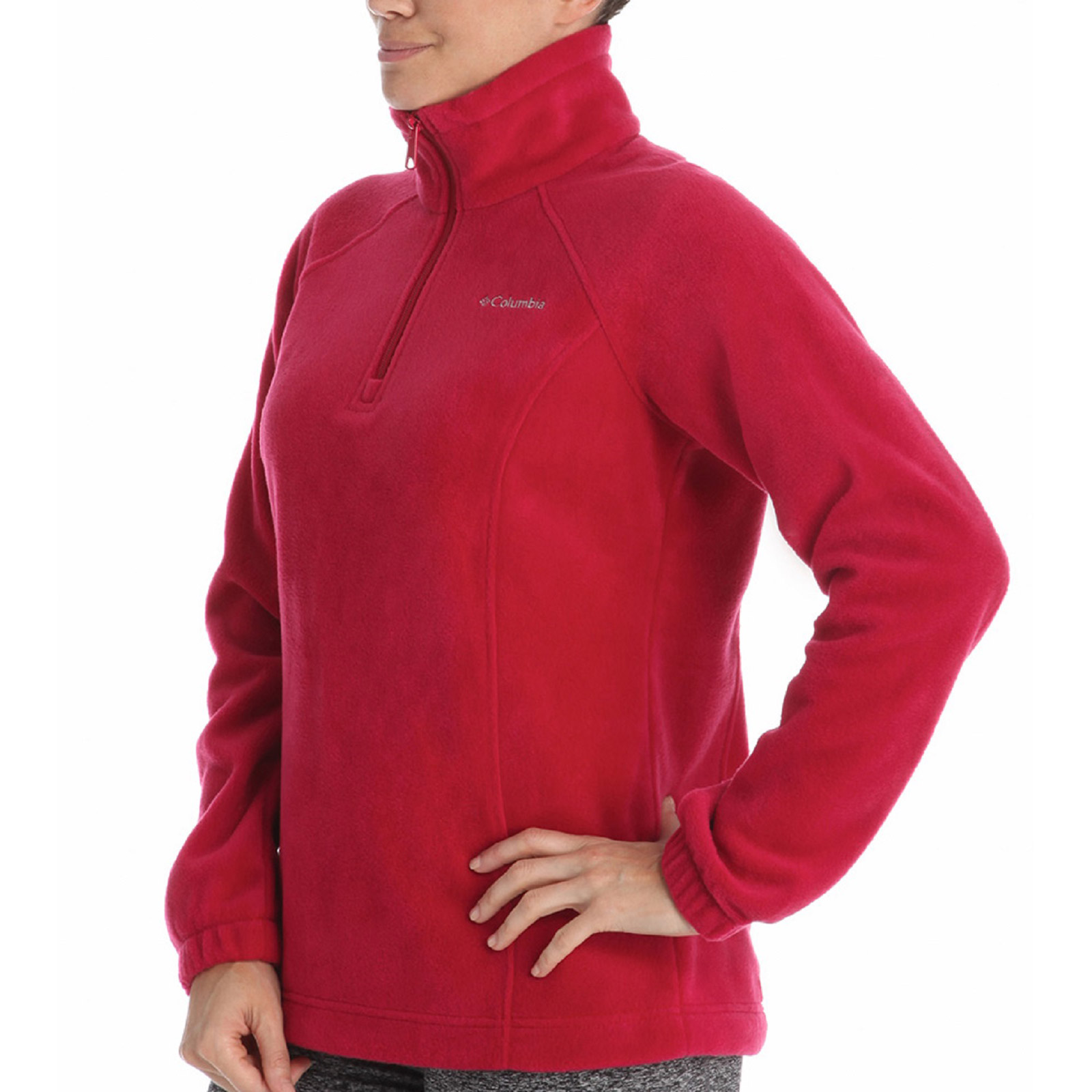 Columbia AL1517 Women's Red Benton Springs Lightweight Fleece Pullover