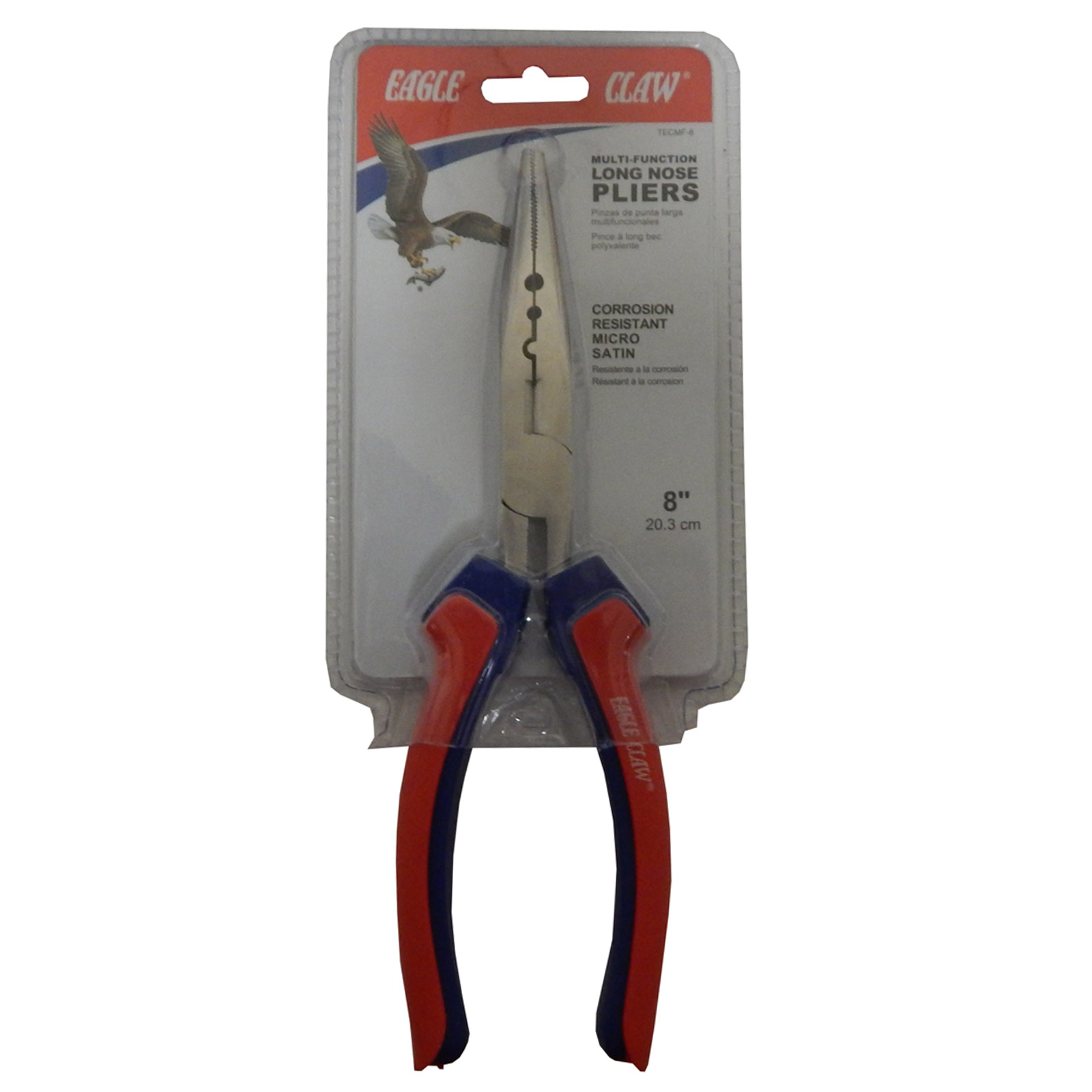 Eagle Claw TECMF8 8" MultiFunction Long Nose Pliers Red & Blue eBay