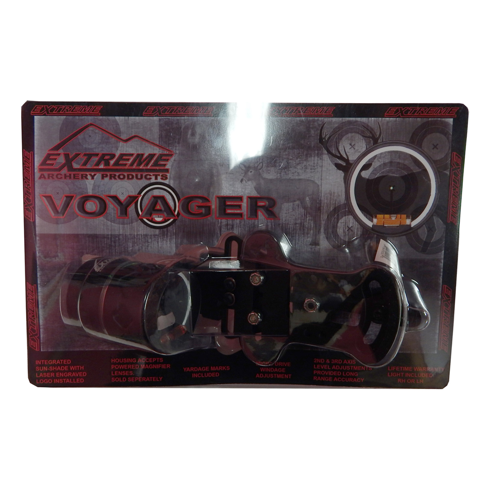 Extreme Archery 220019BK Voyager Slider Single Pin Compound Bow Sight