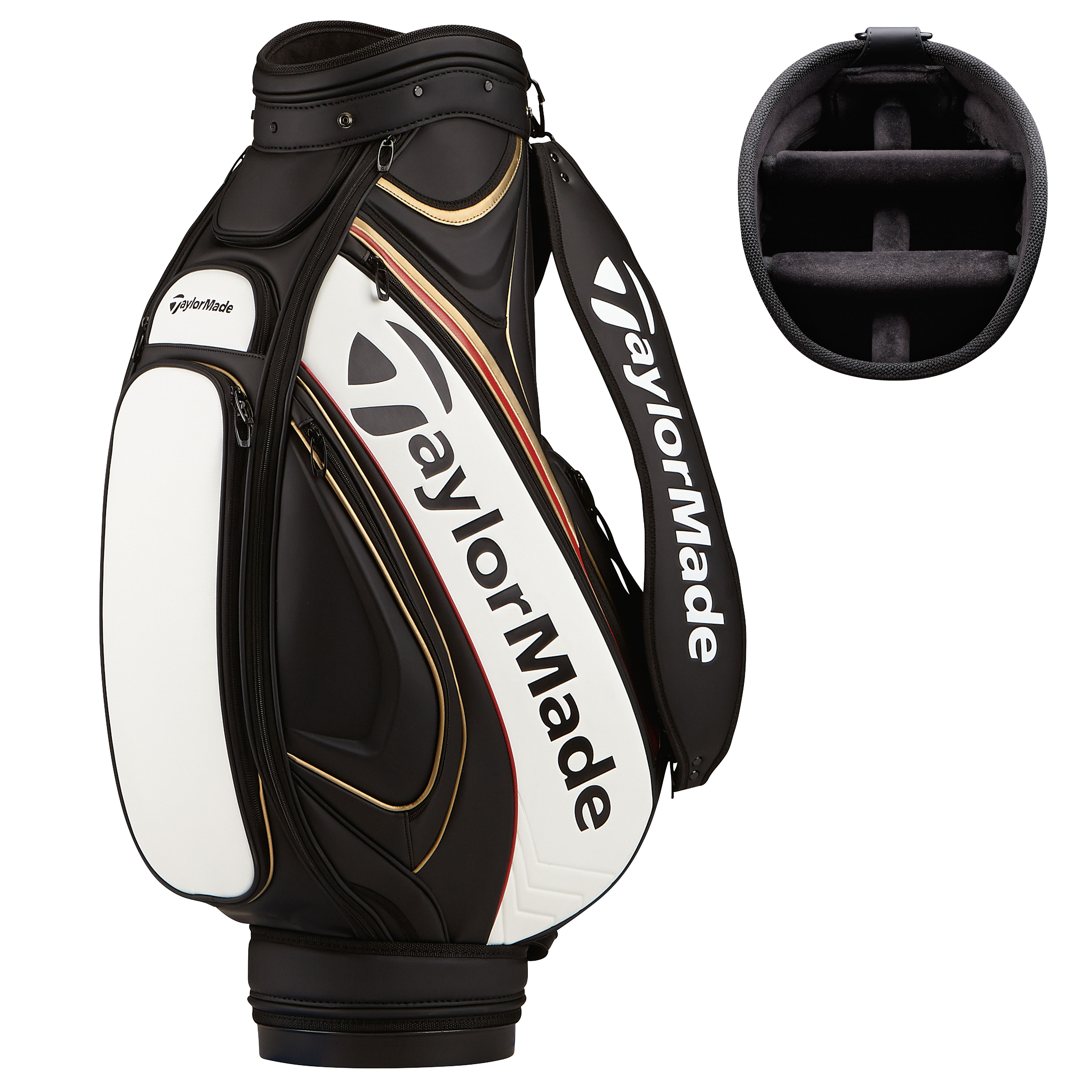 New TaylorMade Golf Tour Cart Bag 2016 Black/White/Gold/Red eBay