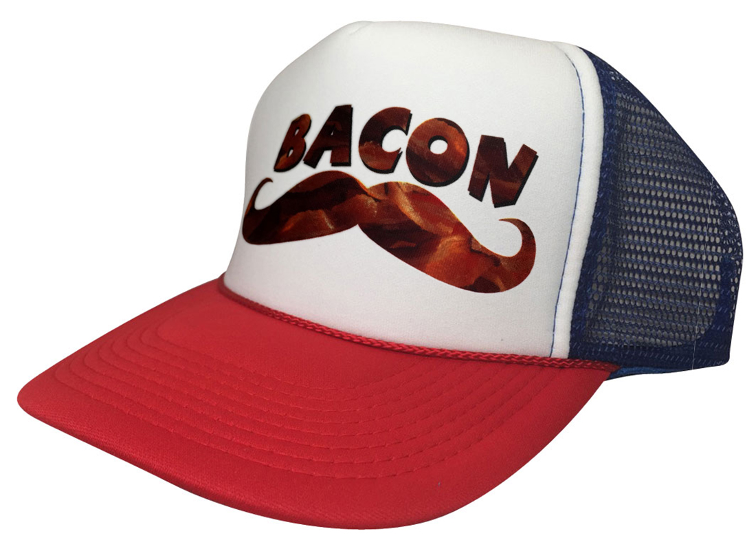 Brand New Bacon Funny Trucker Hat BBQ Vintage Mesh Cap Snapback eBay