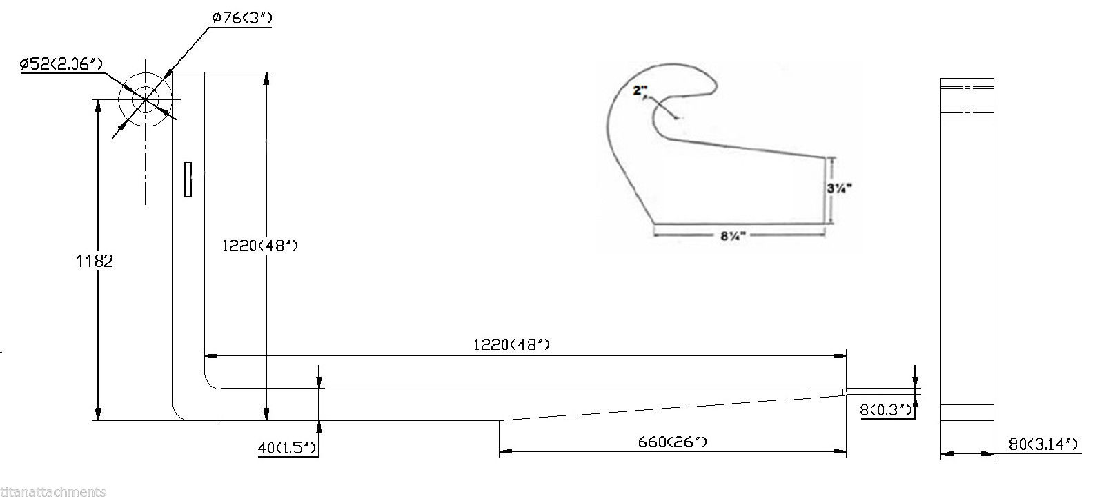 48" Pin Type over the Bucket Backhoe Loader Pallet Forks tractor case deere hook eBay
