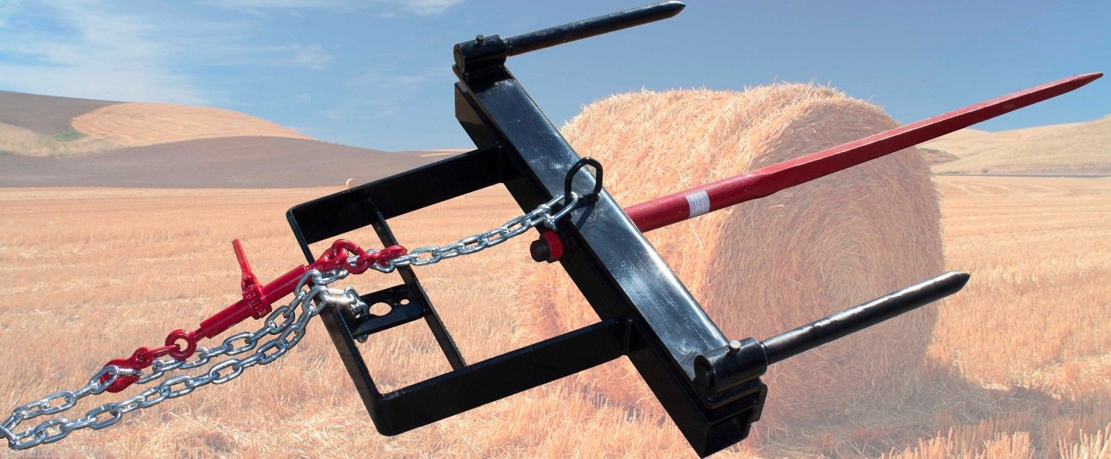 Titan Bucket Hay Bale Spear Universal Attachment HD 43" Spike