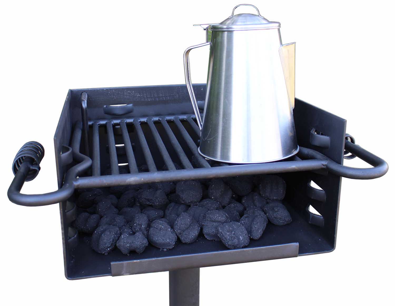 Titan Single Post Park Grill Charcoal Grill BBQ Outdoor Heavy Duty