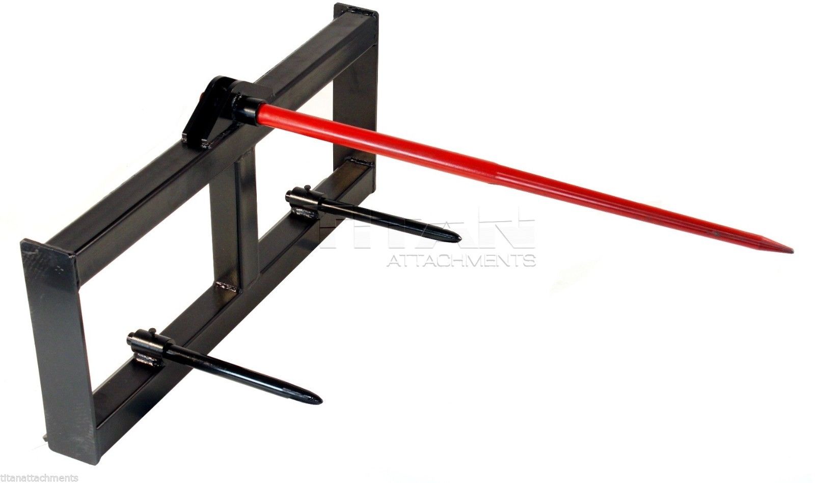 Hay Bale Spear Attachment 3,000 lbs Capacity Skid Steer Loader Bucket