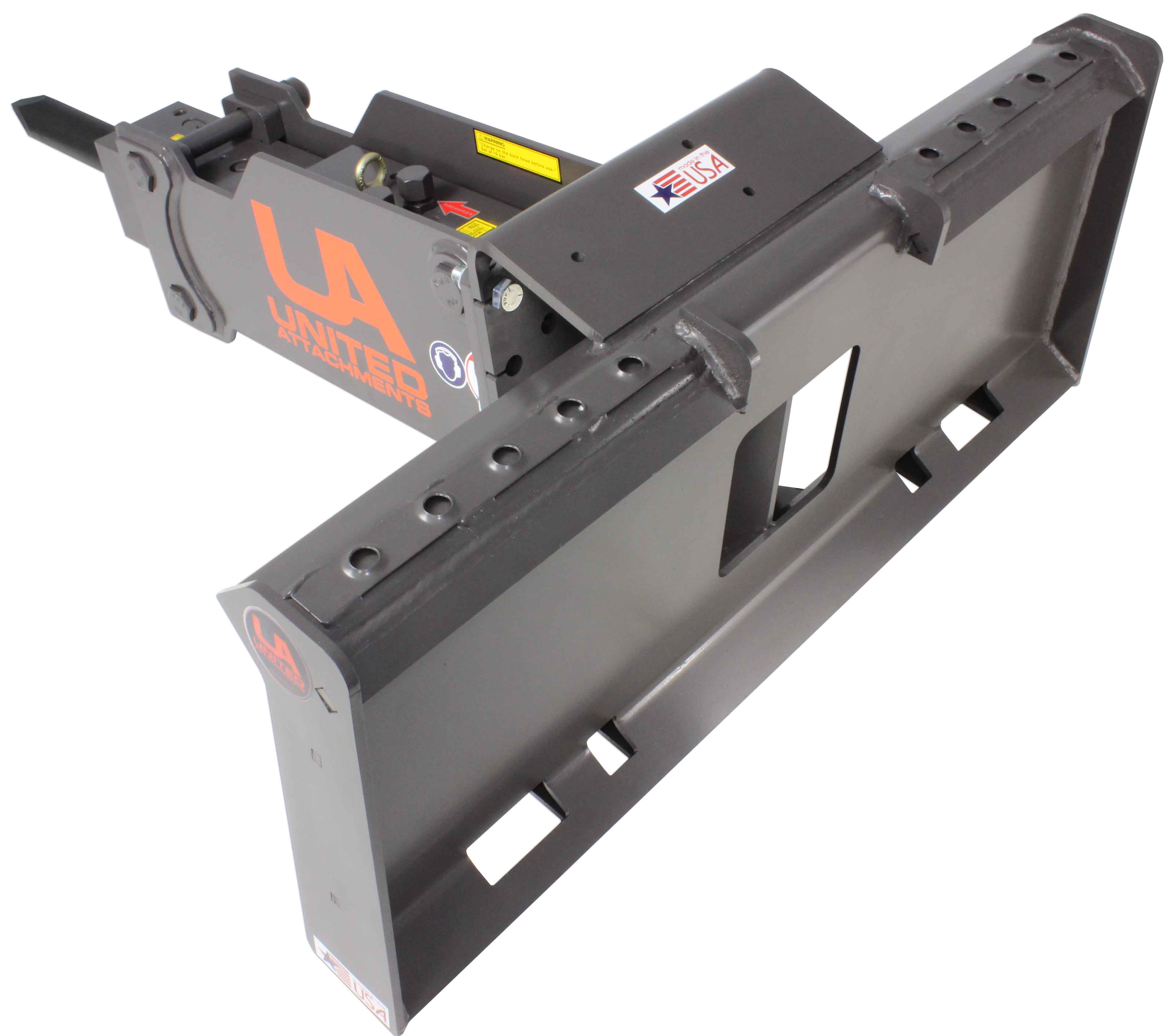United Attachments Hydraulic Concrete Breaker 1000 Class Skid Steer