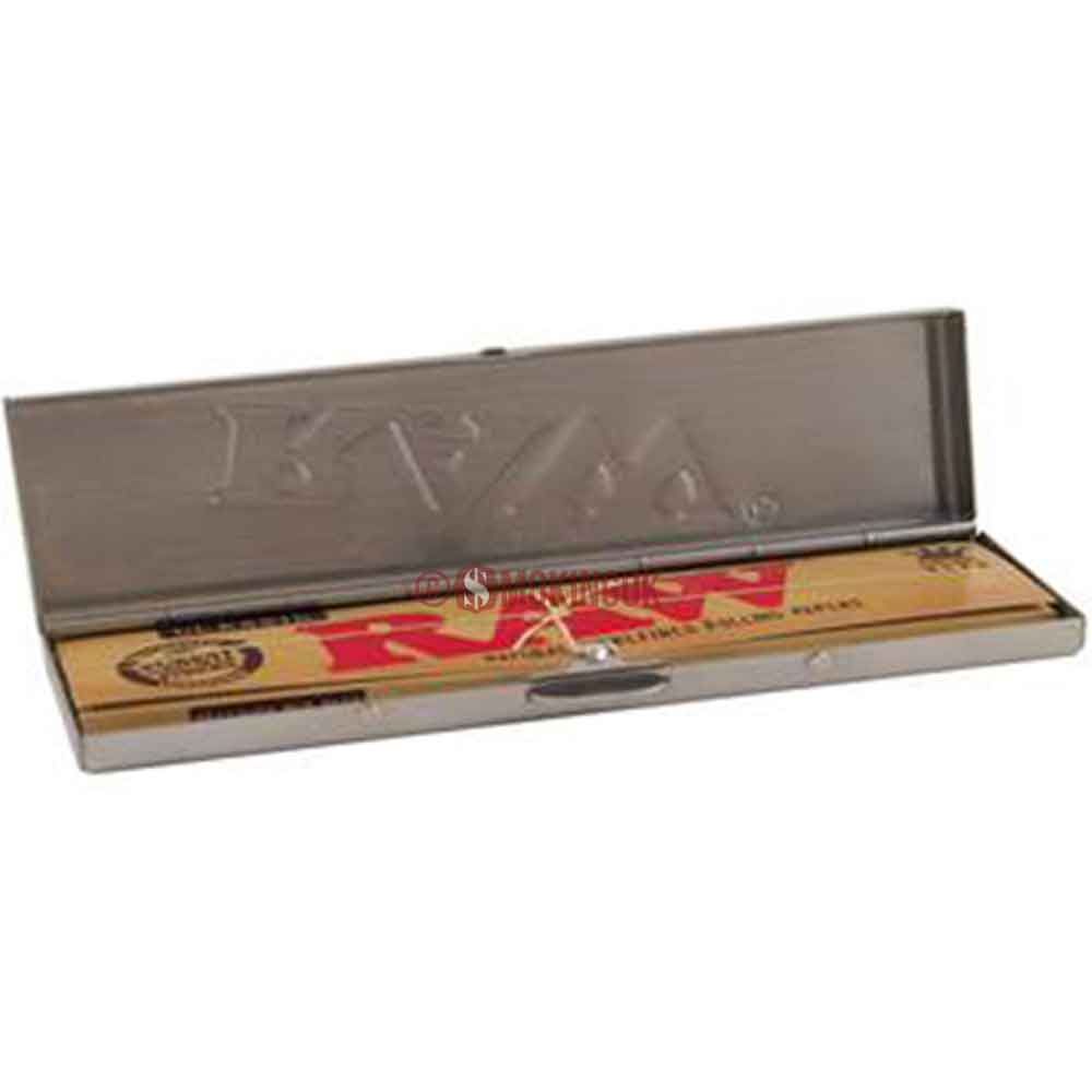 RAW Stainless Steel Embossed Rolling Papers Metal Case King Size Slim Tin eBay