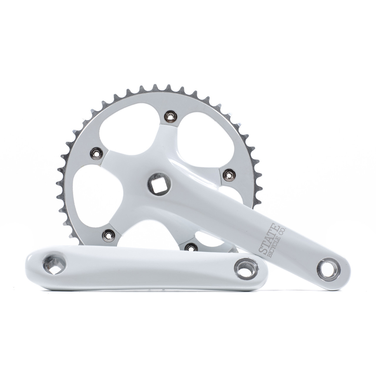 State Bicycle Co Fixed Gear Fixie Bike Crankset, Aluminum, 46T, Various
