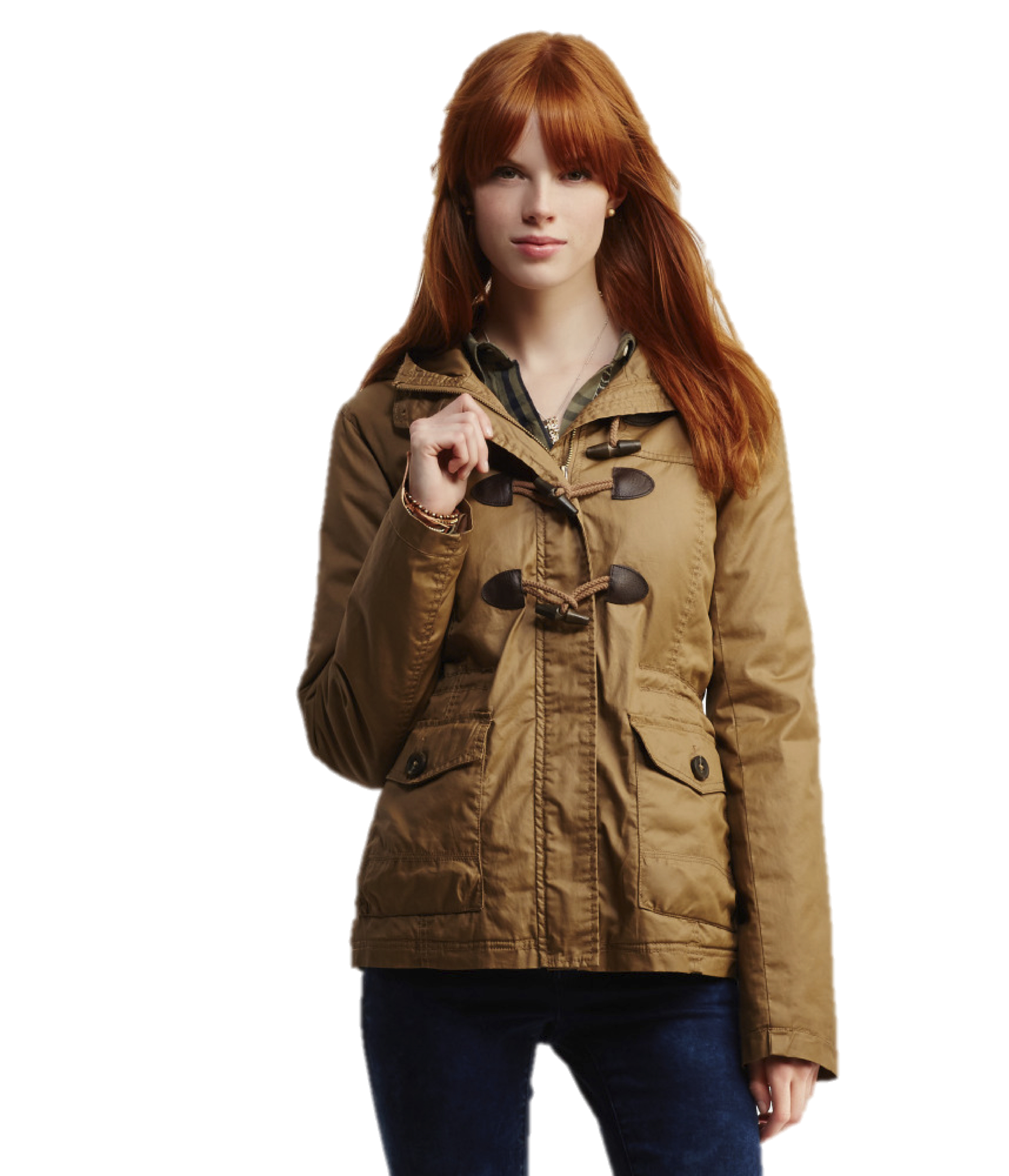 AEROPOSTALE WOMENS MILITARY JACKET HOOD ZIP TOGGLE COAT JUMPER PARKA eBay