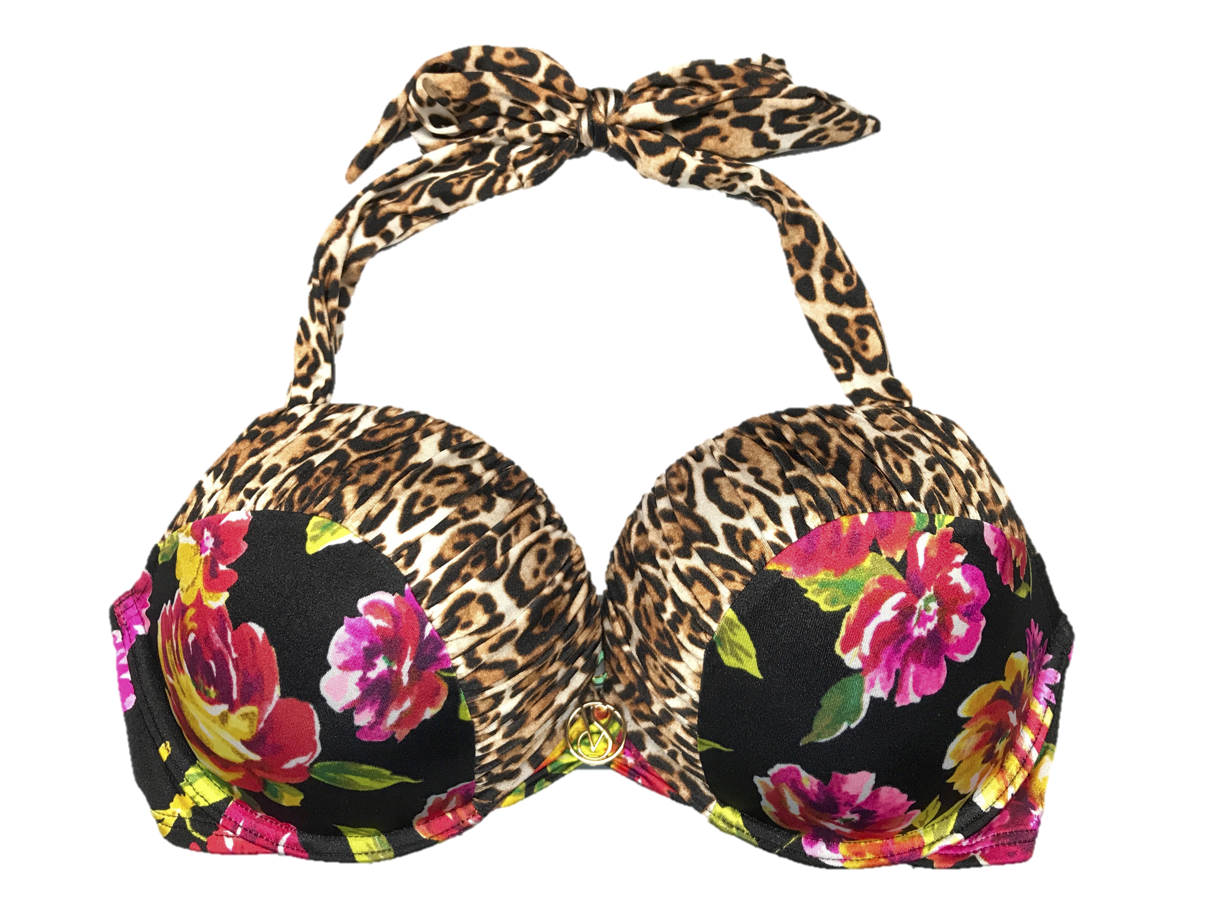 Victorias Secret Bombshell Bikini Top Add 2 Cups Gorgeous Swim Halter 