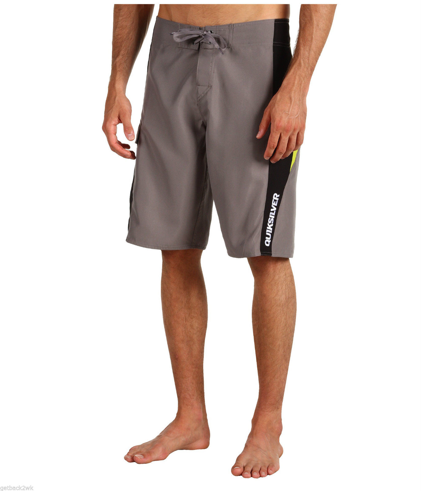 QUIKSILVER MENS BOARD SHORTS HOLDDOWN STRIPED BATHING SUIT SWIM SURF BEACH LOGO