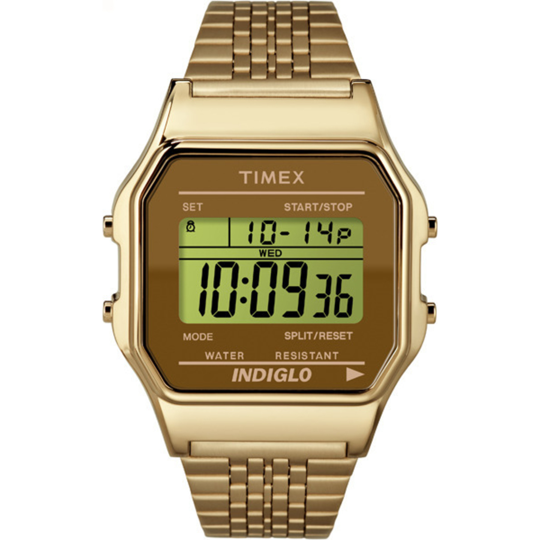 Timex 80 Retro Digital Timer Alarm Stainless Steel Band Casual Vintage Style