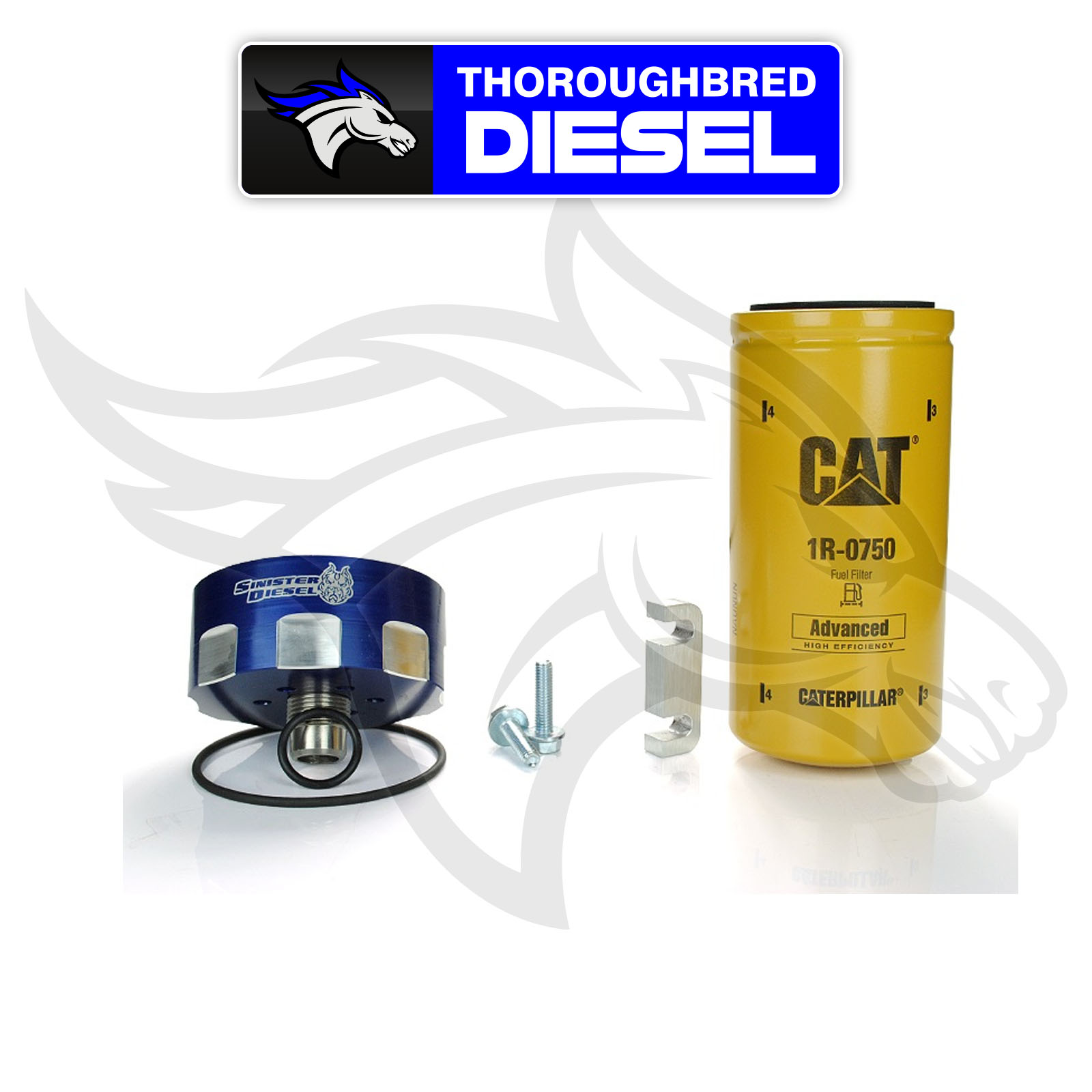 Sinister Diesel Cat Fuel Filter Adapter Kit for 6.6L Duramax SDCAT