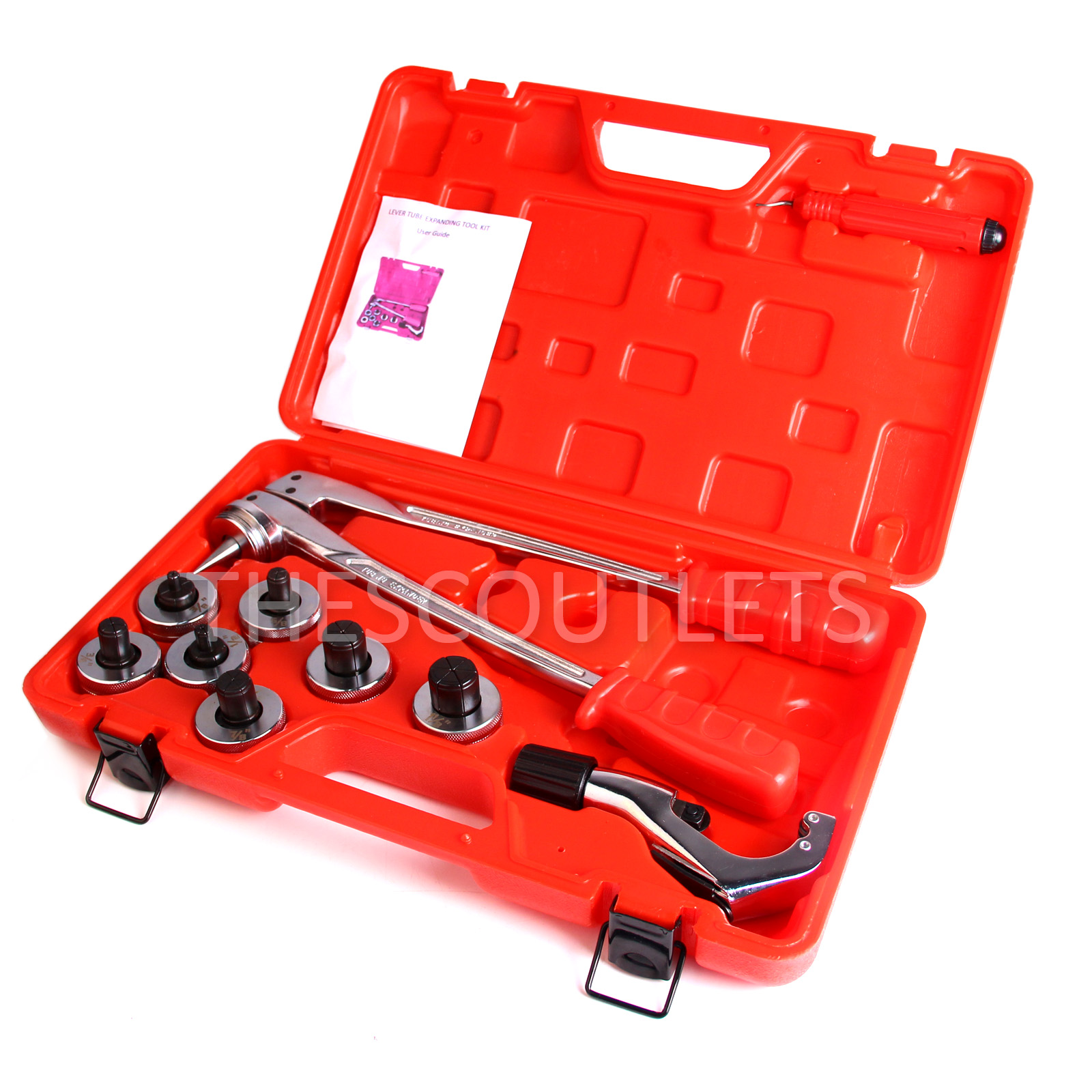 7 Head 3/8" to 11/8" O.D. Plumbing Tube Expanding Tool Copper Pipe