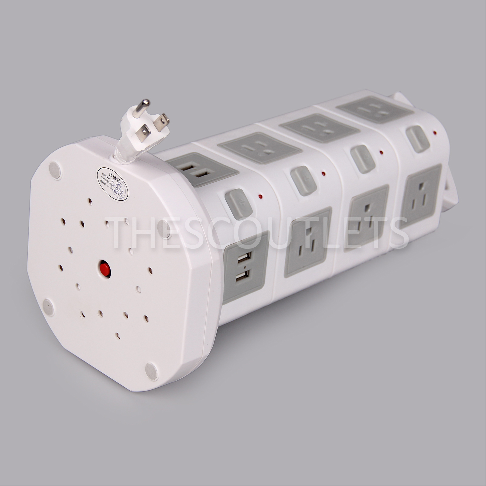 Surge Protector Power Strip 14 AC Outlet 4 USB Output Overload