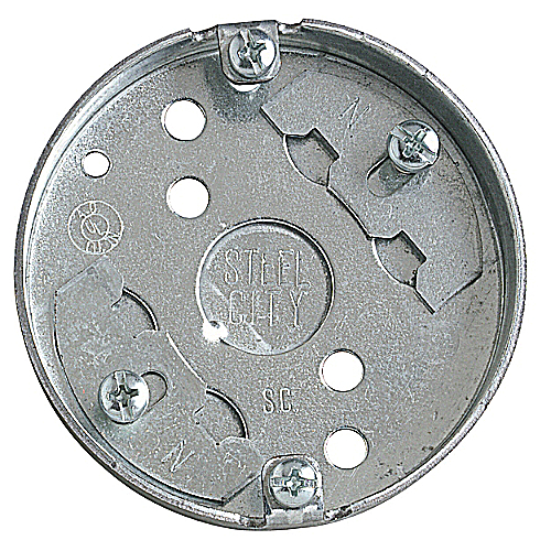 T & B 36115C30 31/4" Pancake Box 1/2" Deep w/ 1/2" Knockouts & Cable