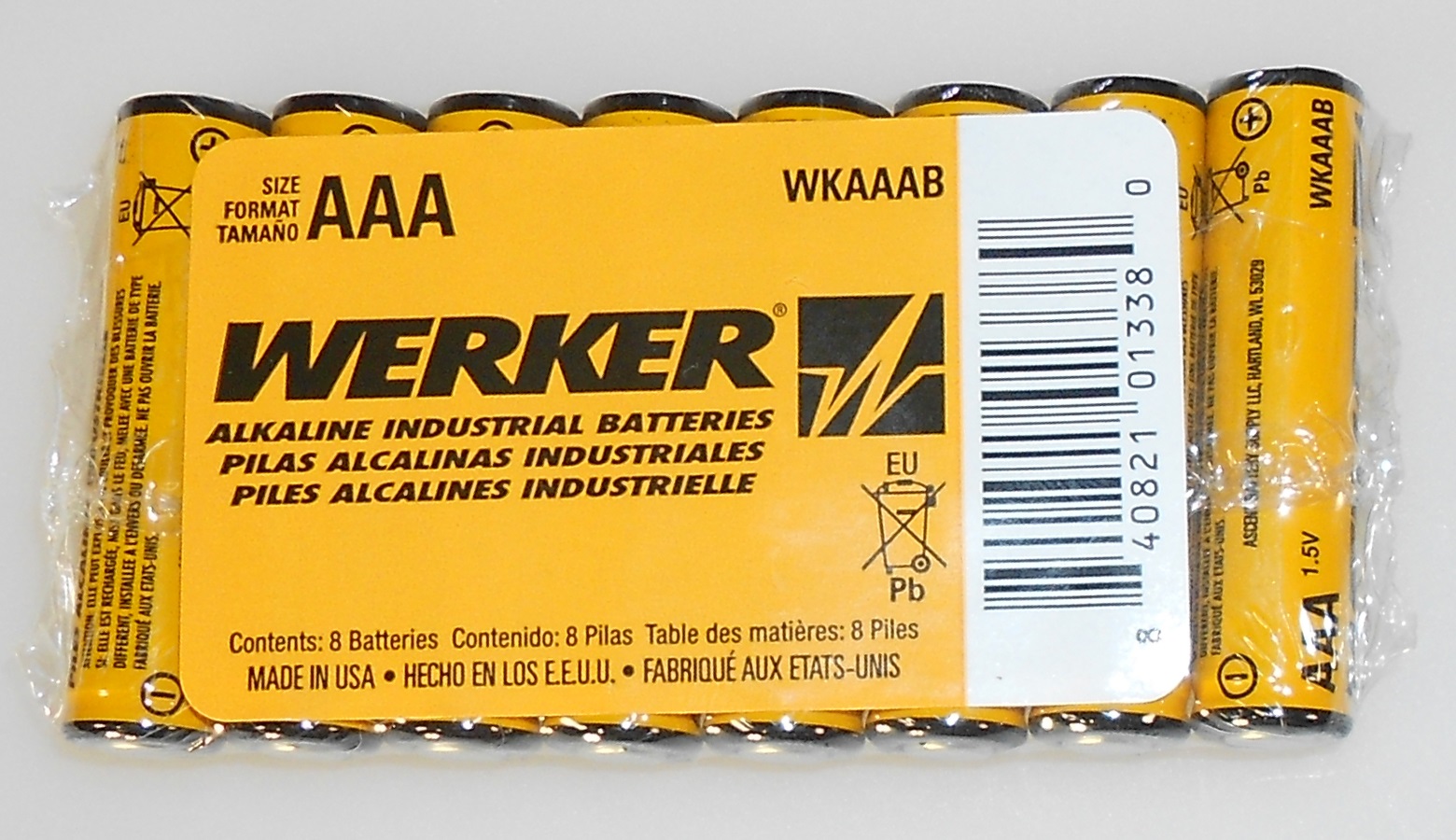 WERKER WKAAAB Industrial Alkaline AAA Batteries 8 Pack eBay