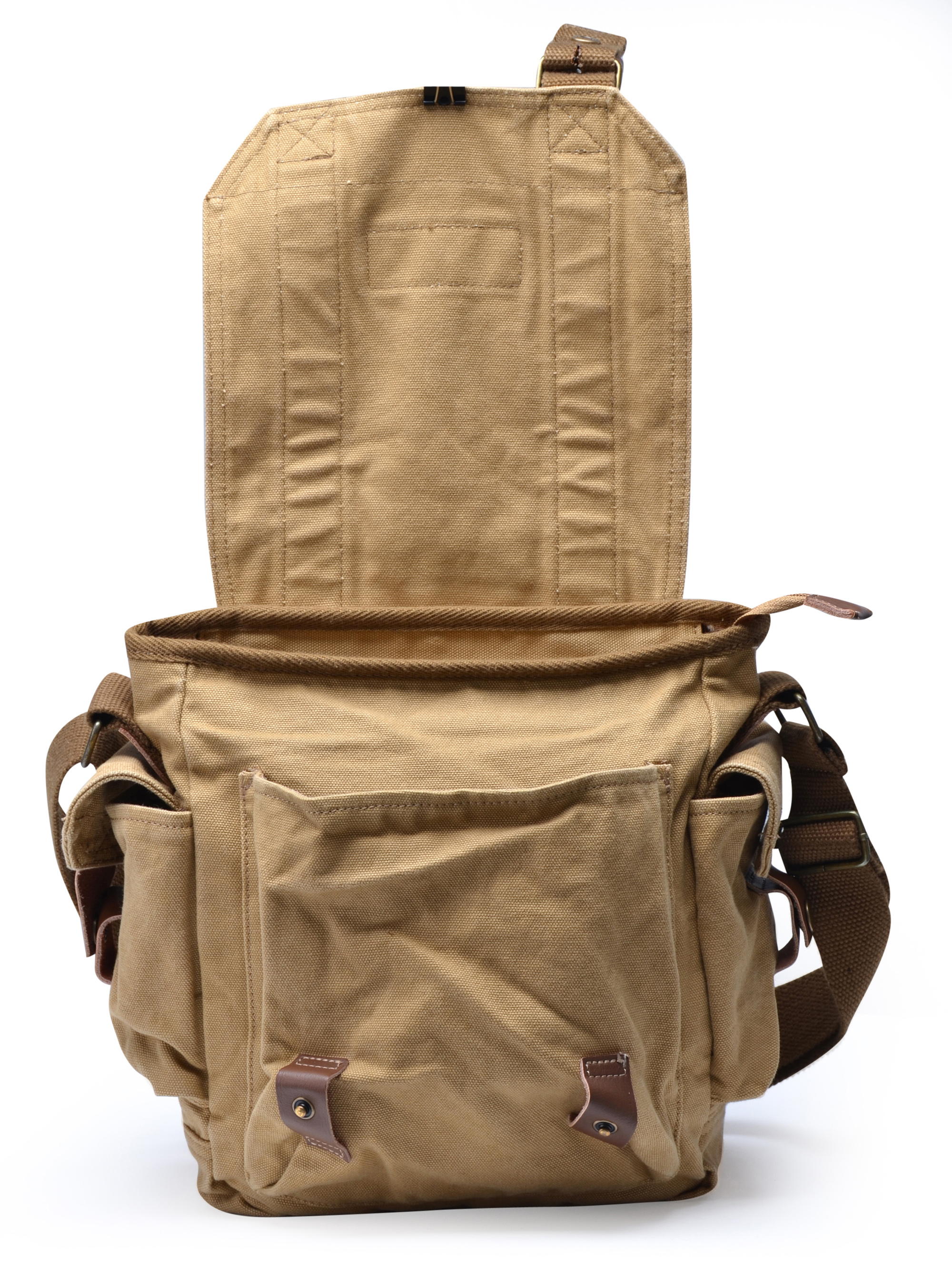 Gootium Vintage Canvas Leather Shoulder Bag Crossbody Messenger Bag