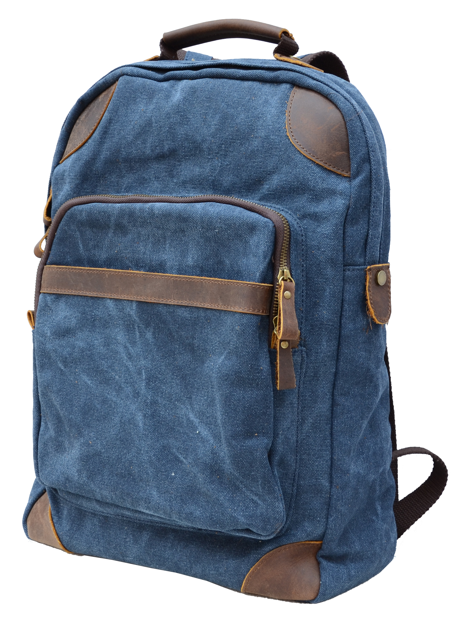 Gootium Canvas Full Grain Leather Laptop Backpack Rucksack Campus