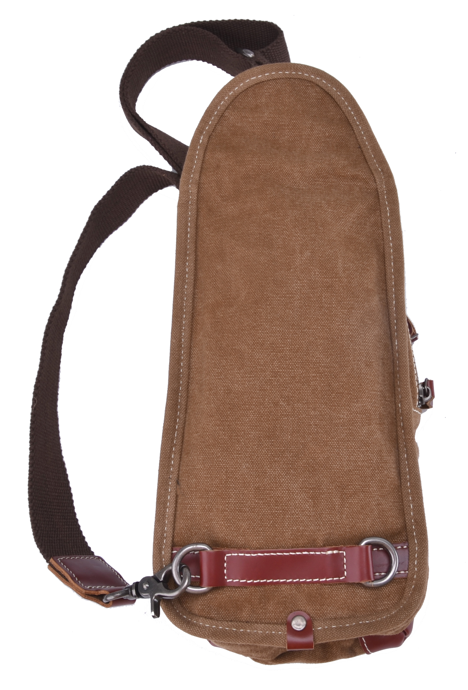 Gootium Canvas Genuine Leather Cross Body Bag Chest Bag Sling Bag Chest