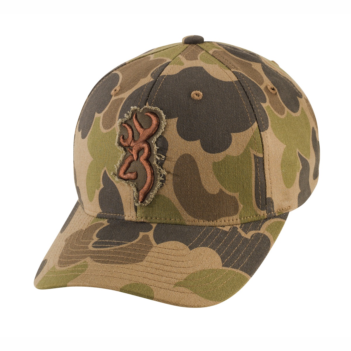 Browning Buckmark Men's Flashback Bubble Camo FlexFit SM/MED Hat/Cap 308704292