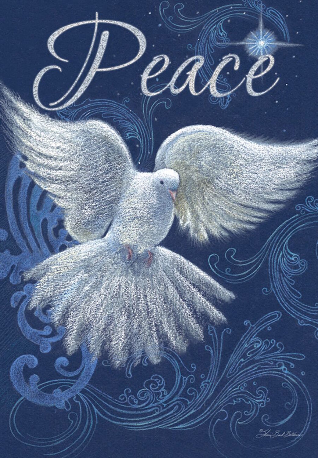 Peace Dove Christmas Garden Flag Religious Holiday 12.5" x 18" eBay