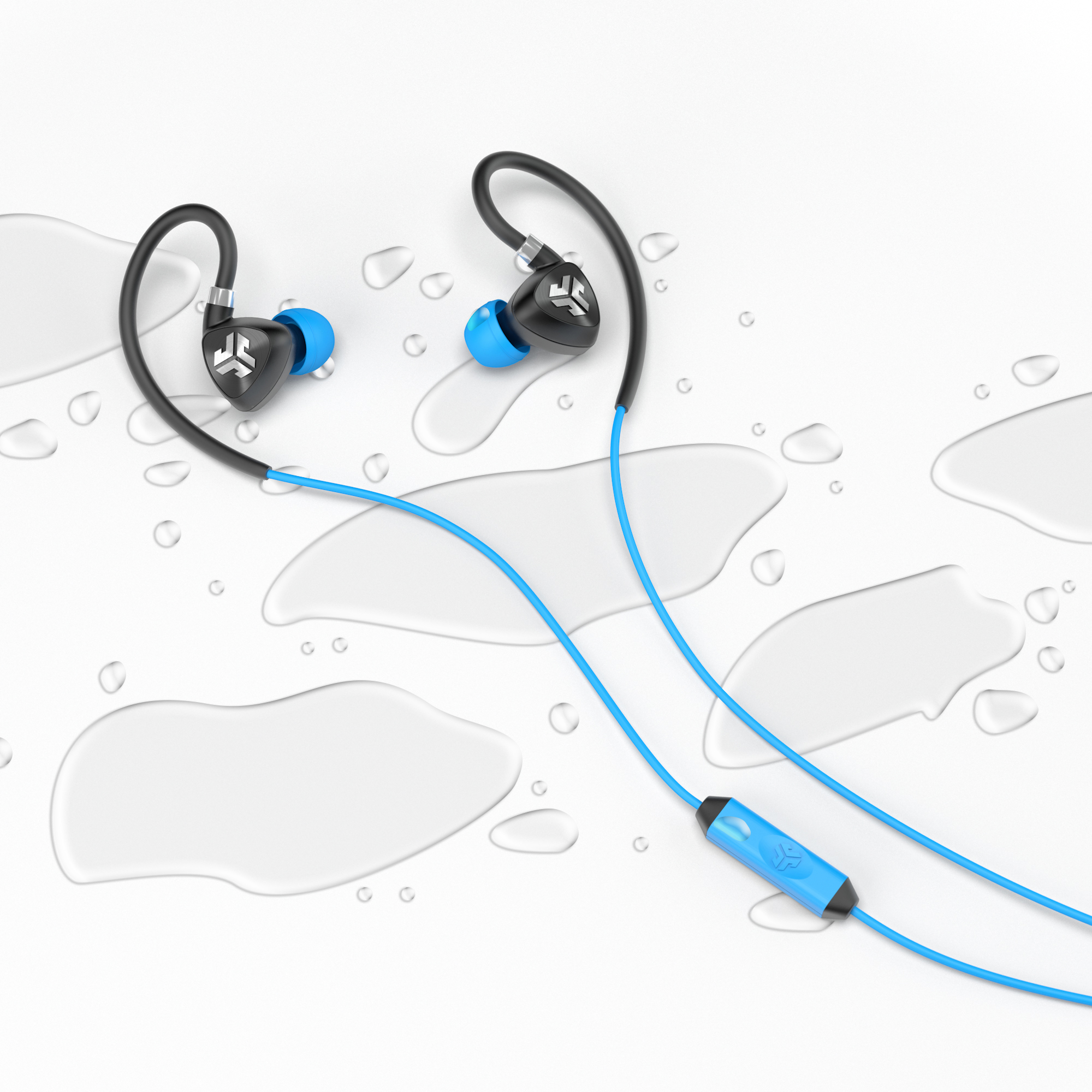 JLab Fit 2.0 Sport Earbuds, Sweatproof and Water Resistant with InWire