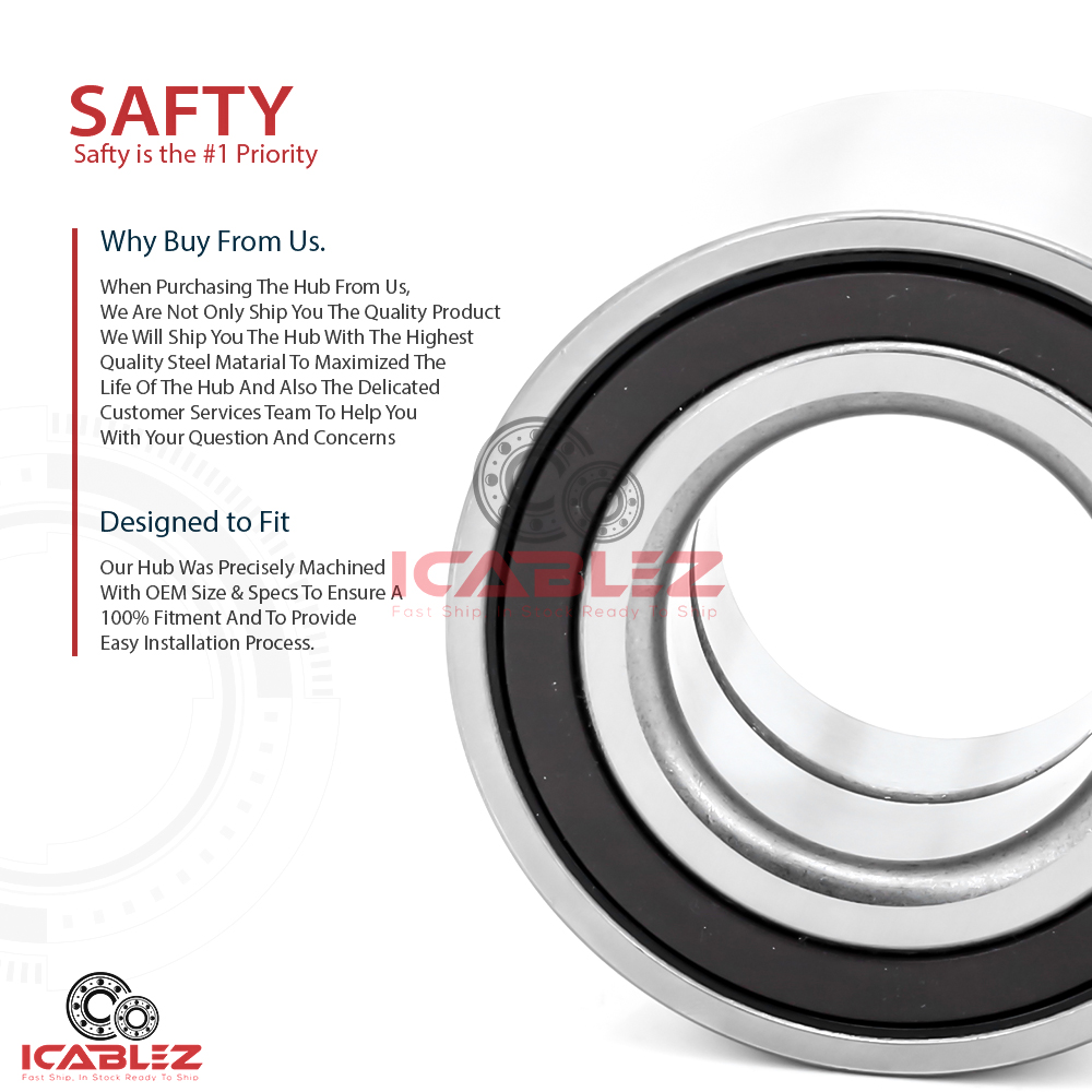 2x Front Wheel hub Bearing Replacement for 20122016 Nissan Versa Fiat