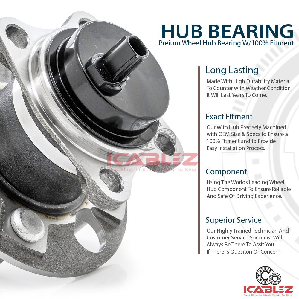 2x 200614 Toyota Yaris 1215 Prius C Rear Wheel Bearing Hub
