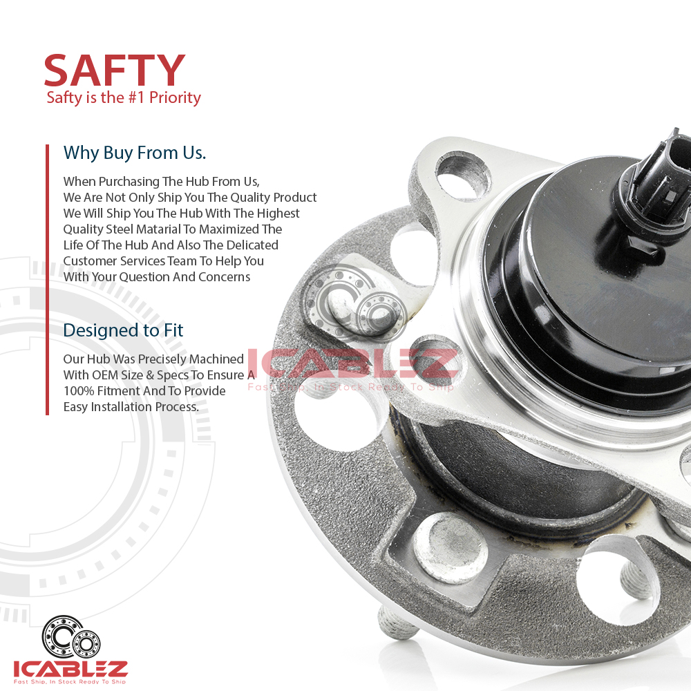 2x 200614 Toyota Yaris 1215 Prius C Rear Wheel Bearing Hub