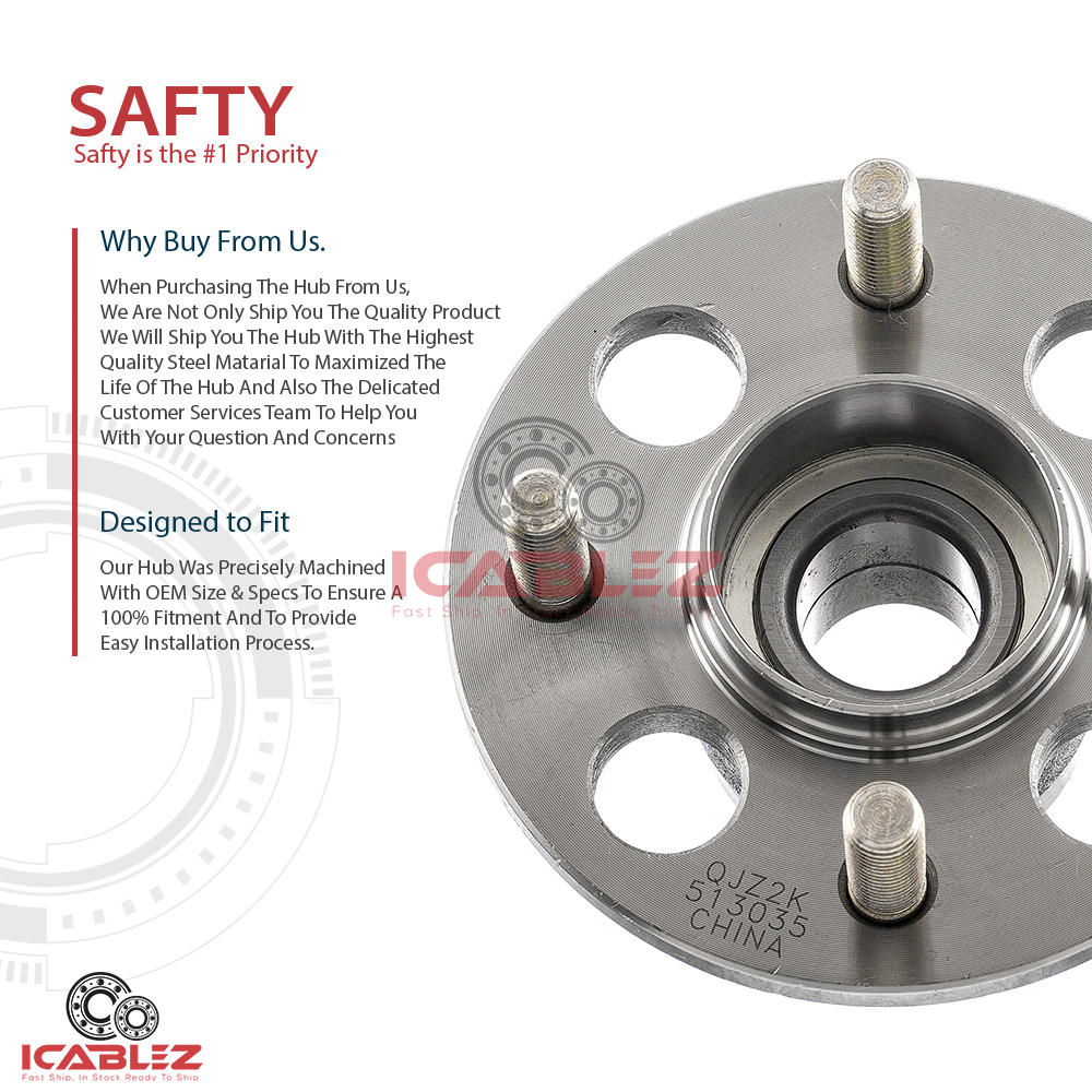 19922000 Honda Civic Rear Drum Rear Wheel Hub Bearing w/ Stud