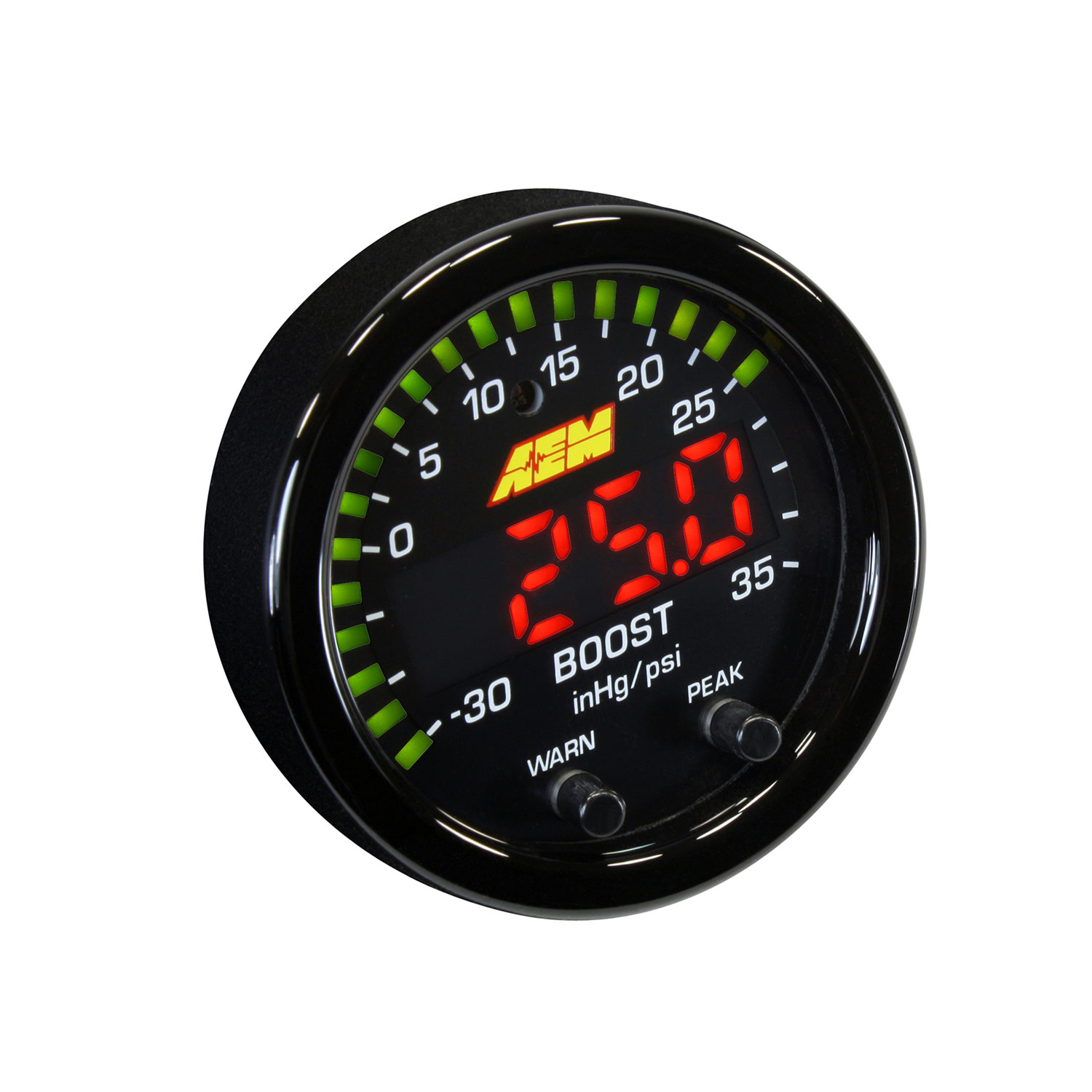 AEM 300306 XSERIES TURBO BOOST PRESSURE DISPLAY GAUGE 30IN/HG35PSI