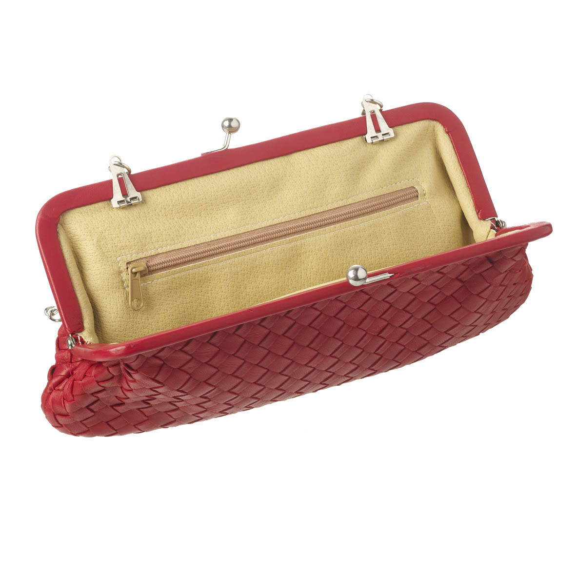 Italian Woven Leather Clutch Bag eBay