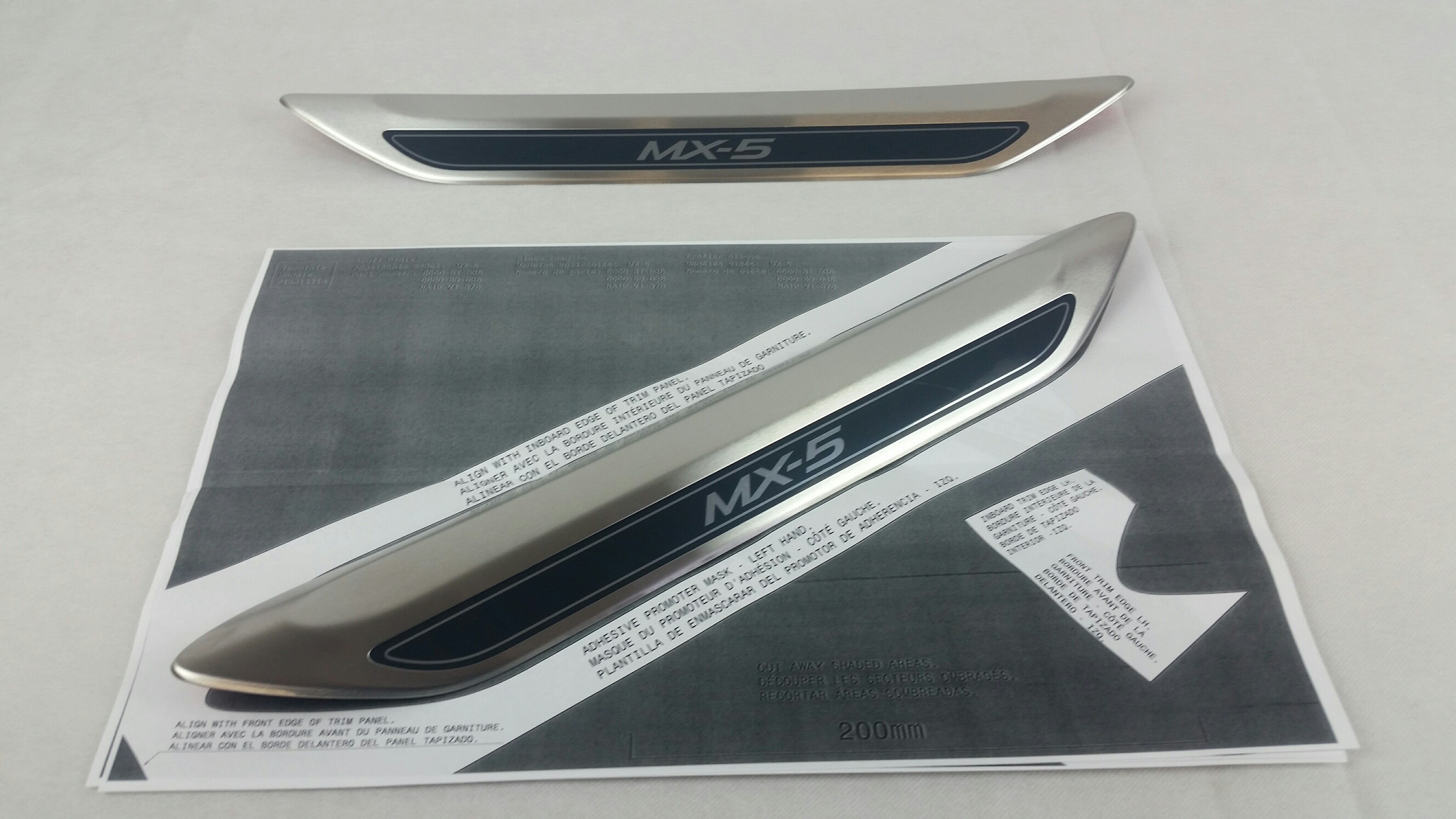 Miata Door Sills & 0408 Rx8 Aluminum Door Sill Trim Plate Set (F151V1