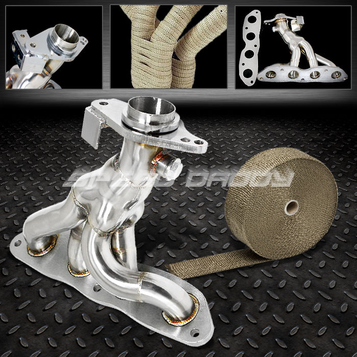 41 RACING MANIFOLD HEADER/EXHAUST+HEAT WRAP 0610 TOYOTA YARIS VITZ 1