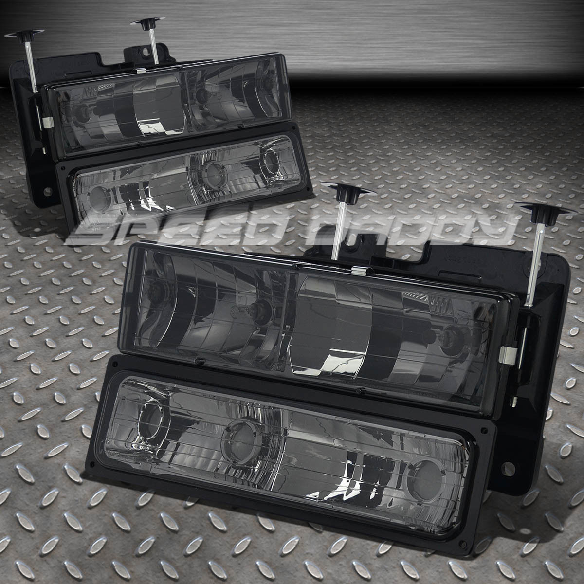 FITS 8898 CHEVY GMT400 C10 C/K GMT400 SUBURBAN SMOKED HEADLIGHTS