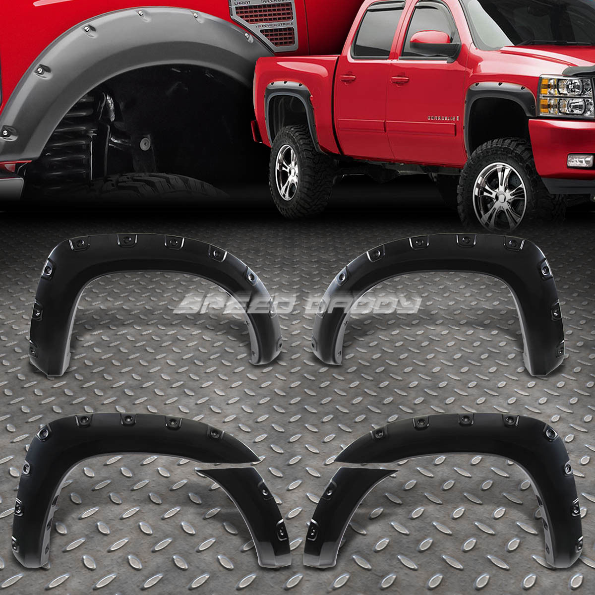 FOR 0511 WHEEL FENDER FLARES TRIM POCKET RIVET BLACK ABS
