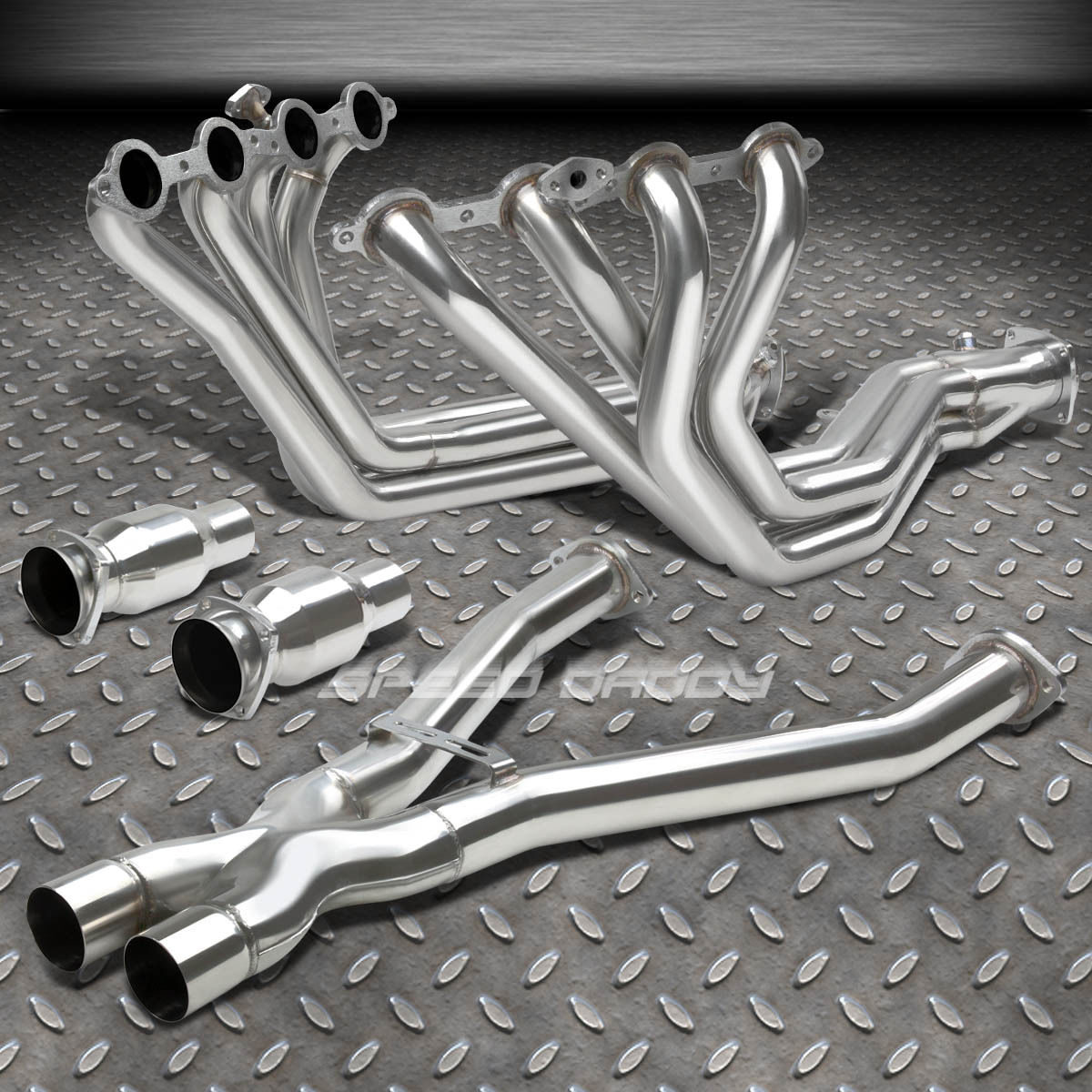 FOR C6 LS2/LS3 STAINLESS EXHAUST MANIFOLD LONG TUBE HEADER XPIPE
