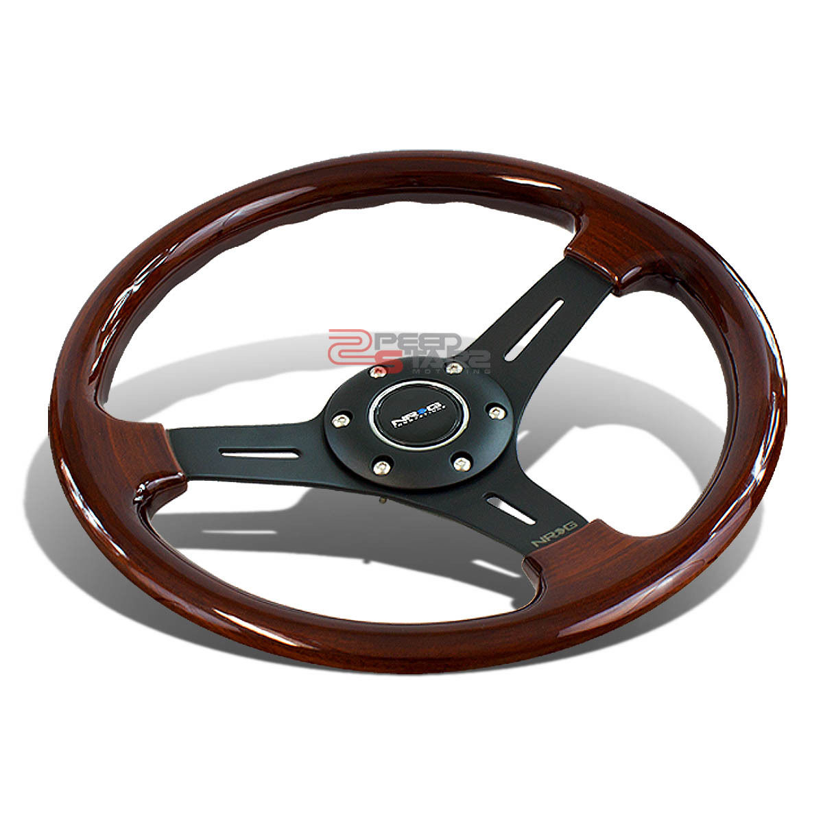 NRG STEERING WHEEL 330MM 3 BLACK SPOKE RIVET CLASSIC WOOD GRAIN 6 HOLE DESIGN eBay