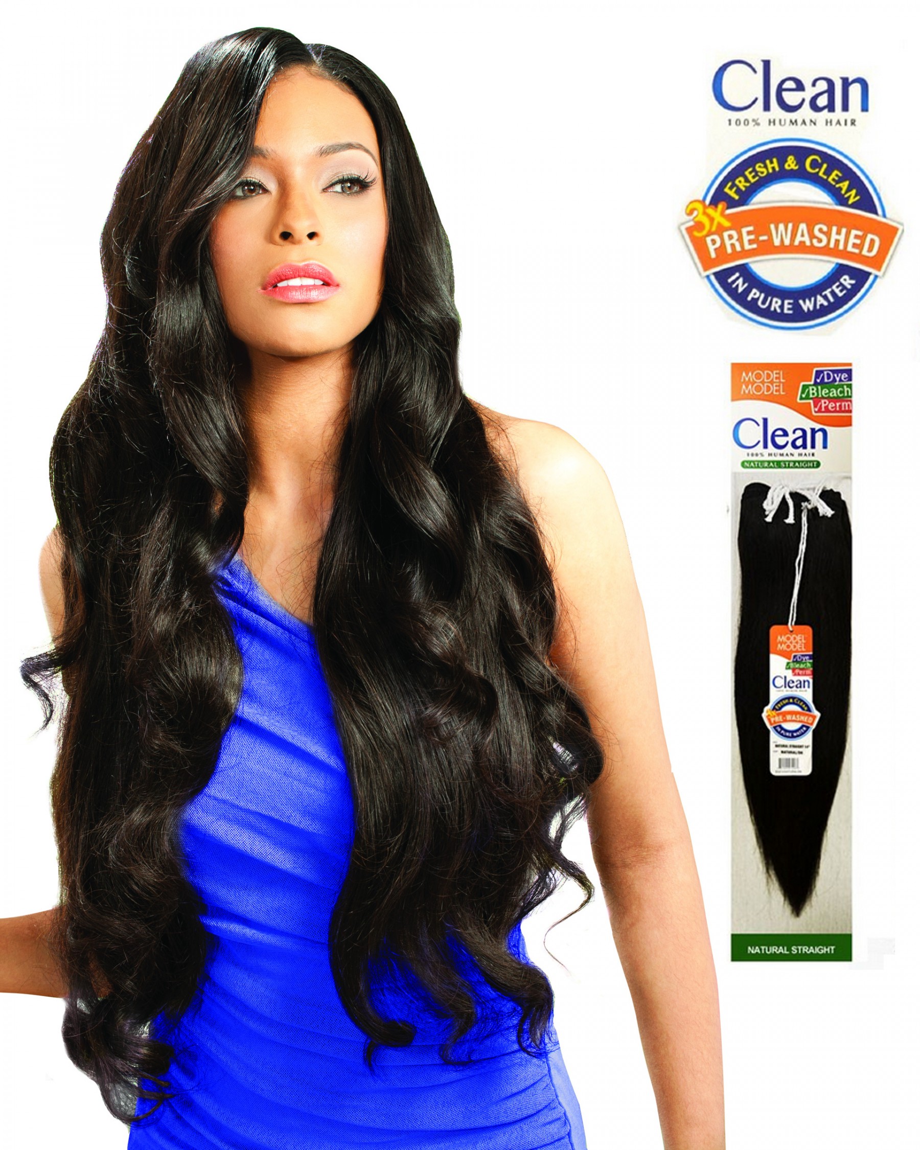 MODEL MODEL CLEAN 100 HUMAN HAIR NATURAL STRAIGHT PREWASHED WEAVE eBay