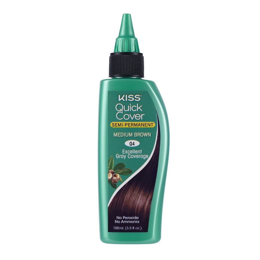 KISS QUICK COVER SEMIPERMANENT HAIR COLOR DYE EXCELLENT GRAY COVERAGE