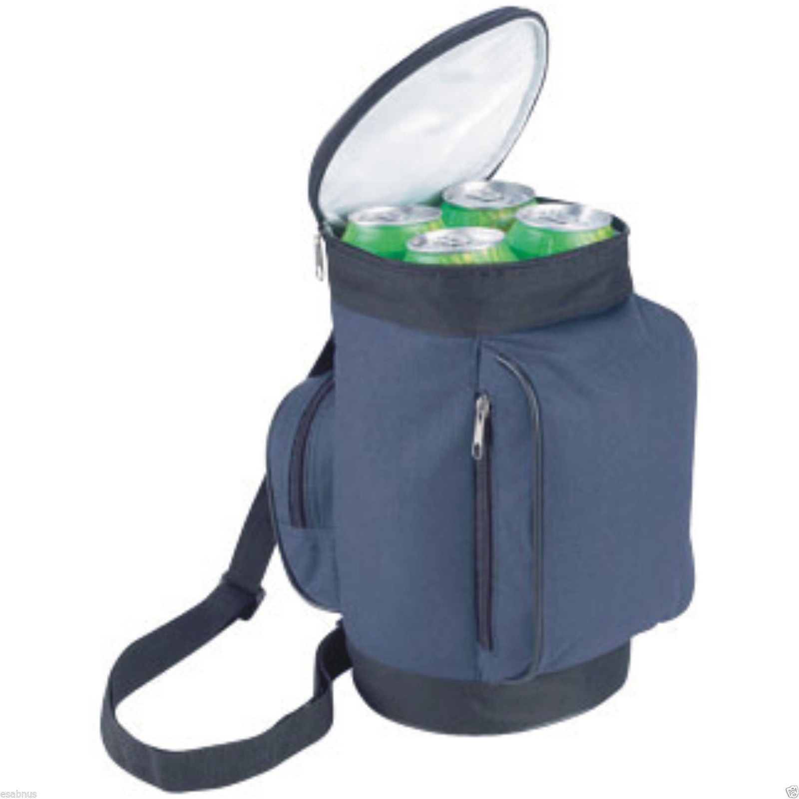 Vertical Lunch Cooler with Three Separate Zippered Compartments. Lunch